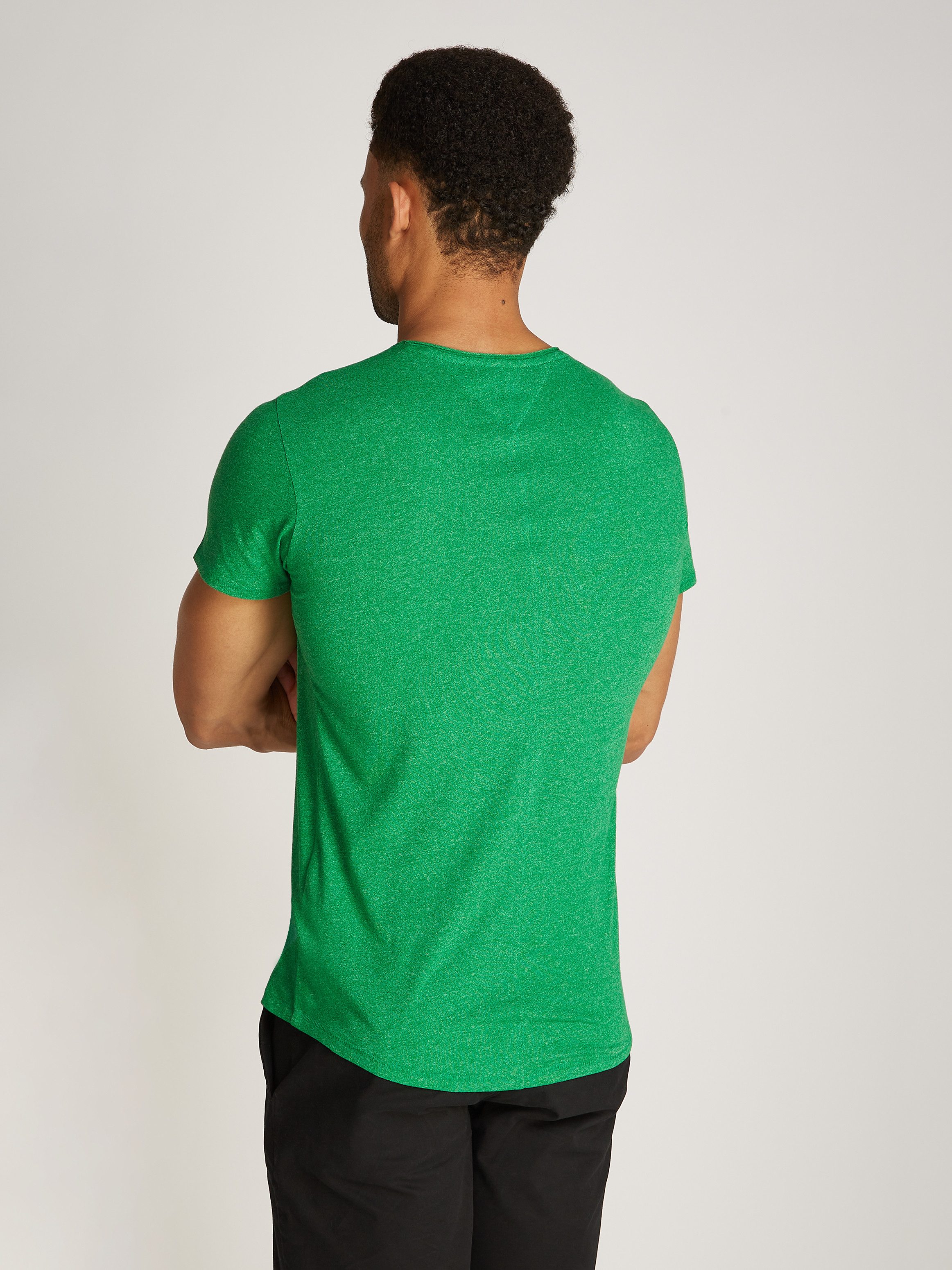 TOMMY JEANS T-shirt TJM SLIM JASPE C NECK Classics slim fit met merklabel