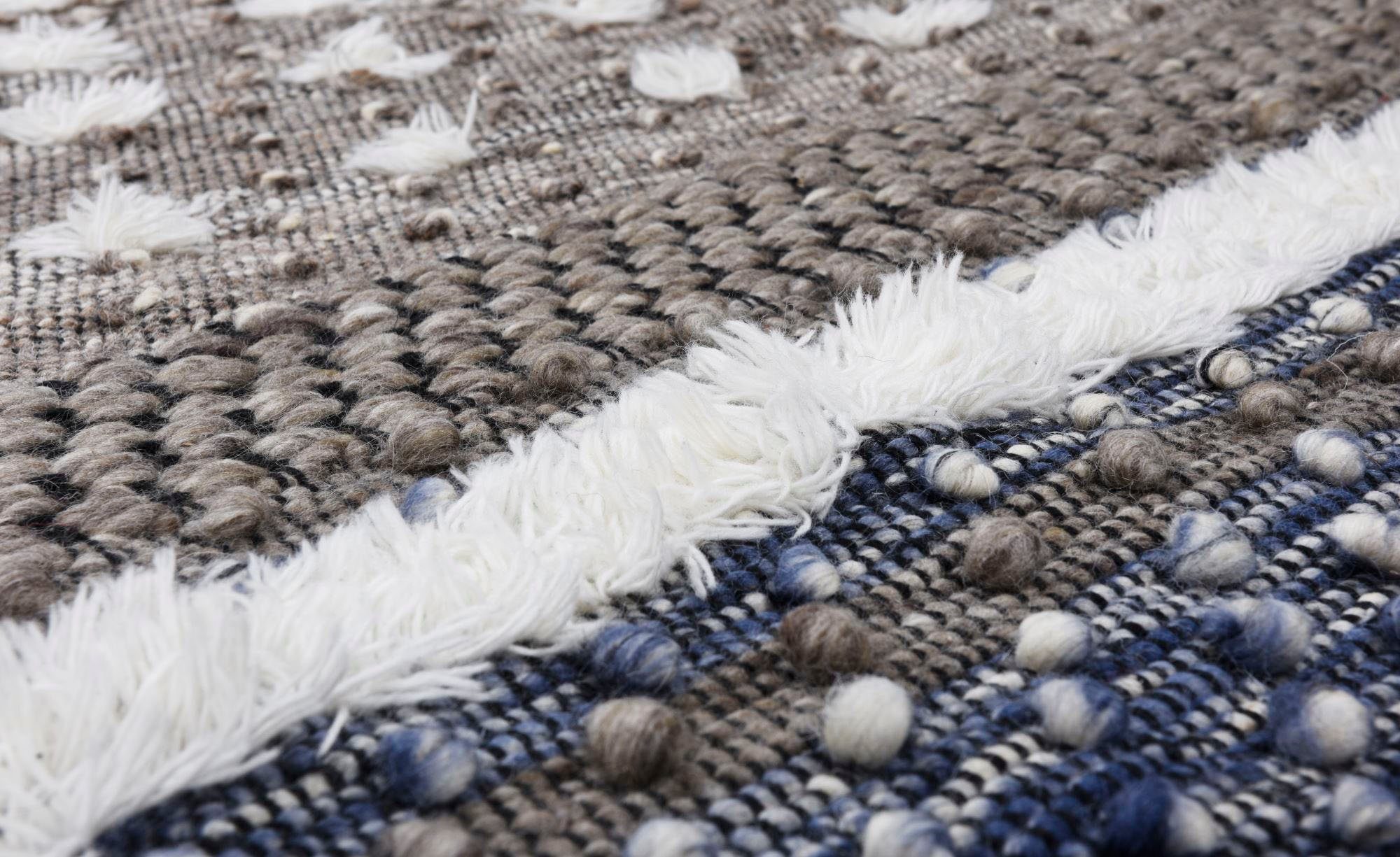 TOM TAILOR HOME Wollen kleed Vintage Funky Nature zuivere wol, met de hand geweven, met franje