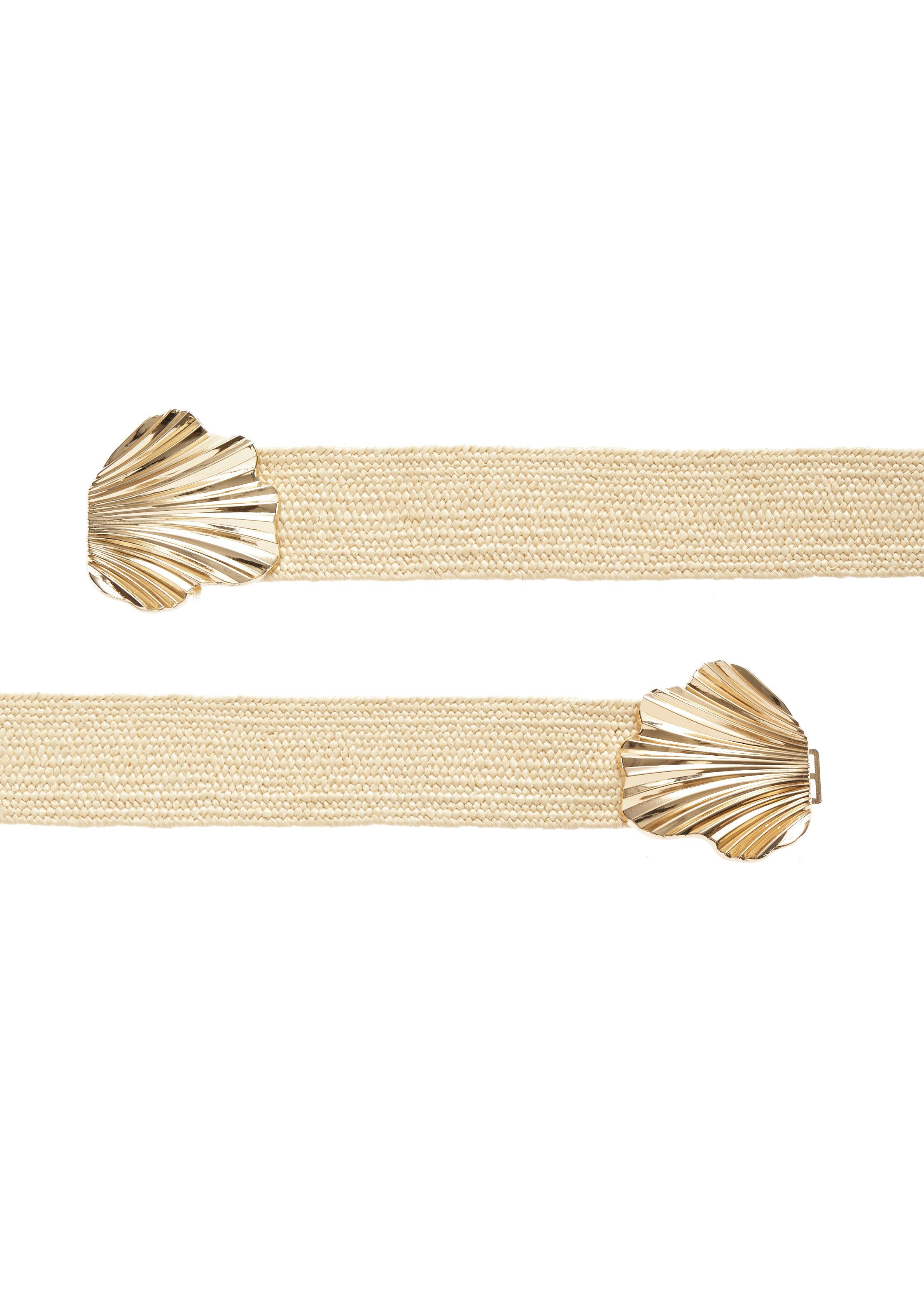Lascana Taille riem Stretch riem met decoratieve sluiting & bamboe-look, voor jurk & overall