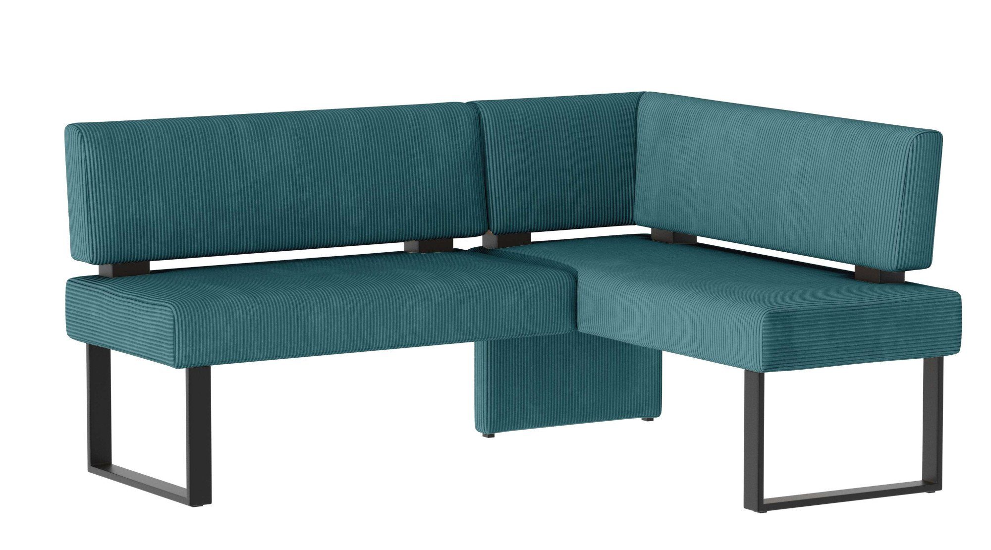 Home affaire Eethoek Oliver Hoekbank met golfvering in de zitting, tafel massief eiken (set, 4-delig)