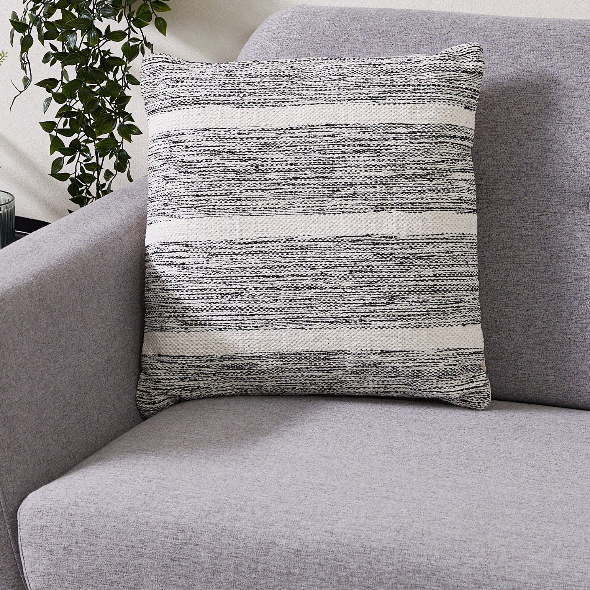 Andiamo Sierkussen Malena Etnisch patroon, bankkussen, kussenhoes met vulling, vierkant, 45x45 cm (1 stuk) sierkussens wit