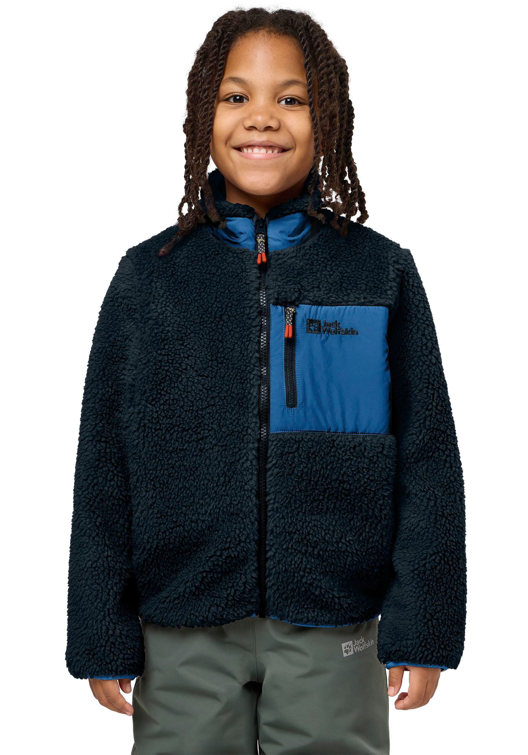 Jack Wolfskin Ice Curl Jacket Kids Fleece jack Kinderen 104 night blue night blue night blue night blue