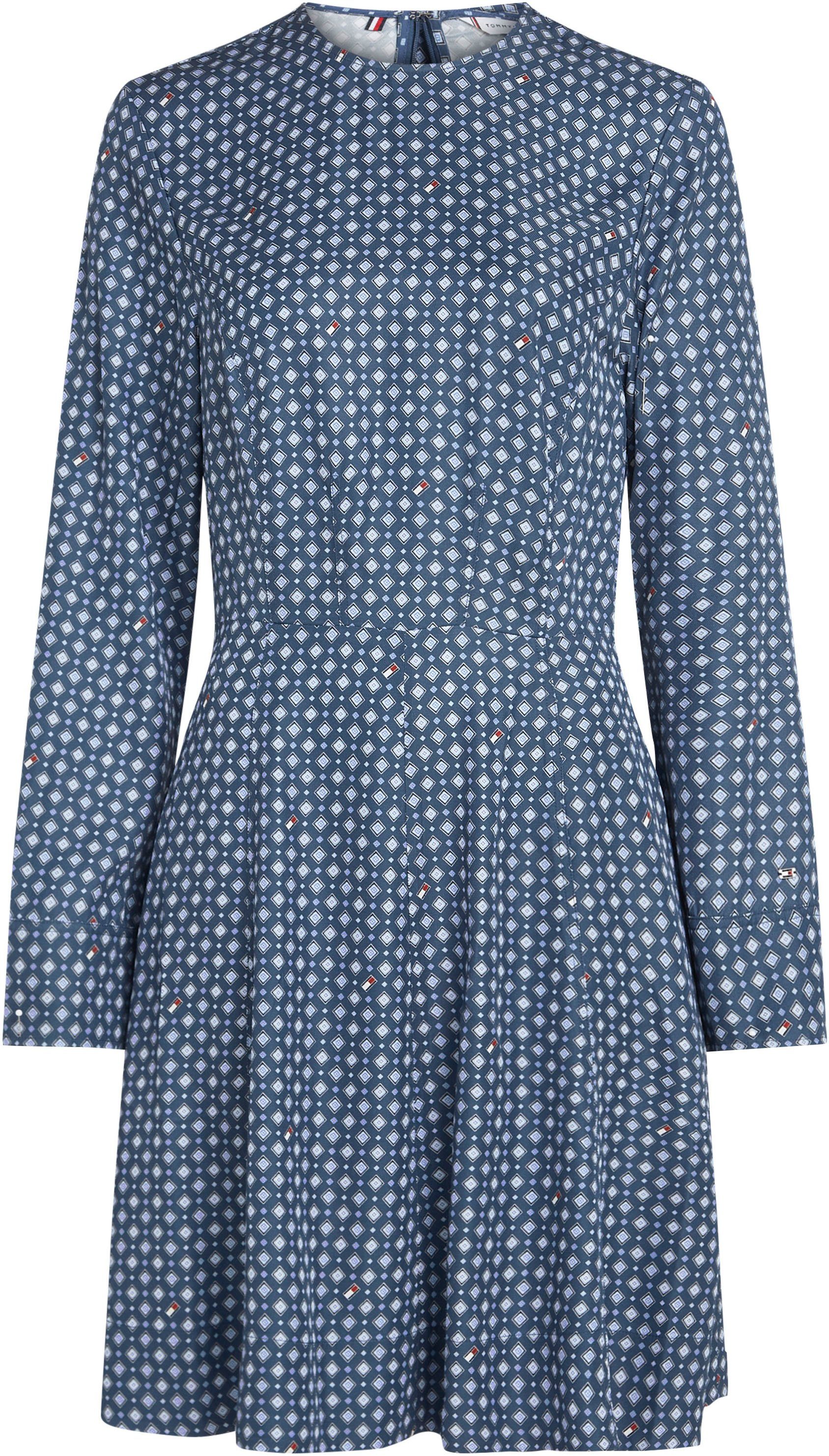 Tommy Hilfiger Blousejurk FOULARD FIT & FLARE KNEE DRESS