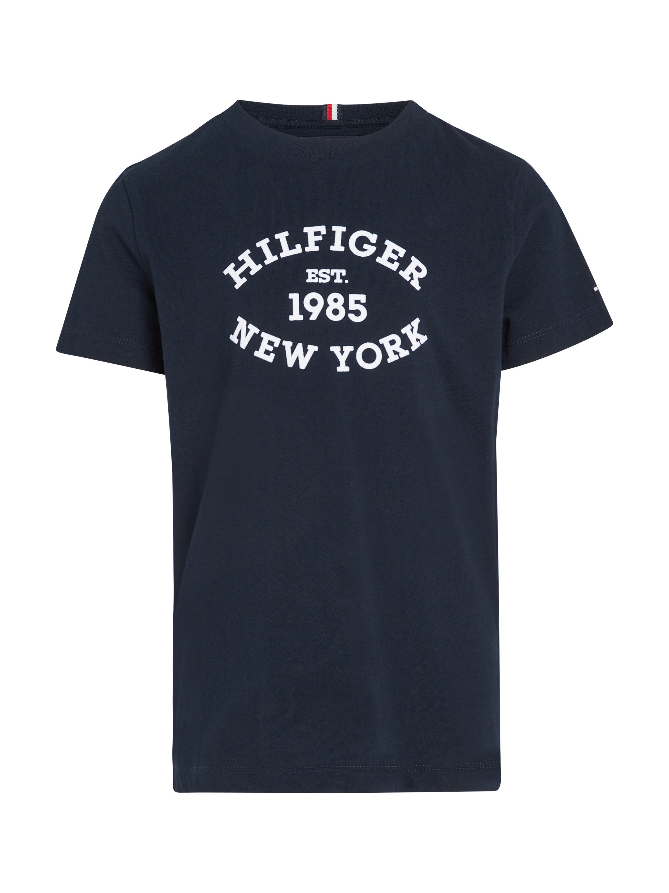 Tommy Hilfiger Shirt met korte mouwen MONOTYPE FLOCK REGULAR TEE SS Kinderen tot 16 jaar met logo-opdruk