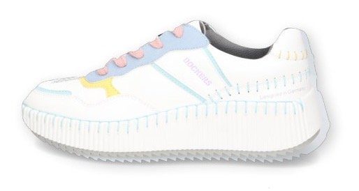 Dockers by Gerli Plateausneakers in coole kleurmix, vrijetijdsschoen, lage schoen, veterschoen