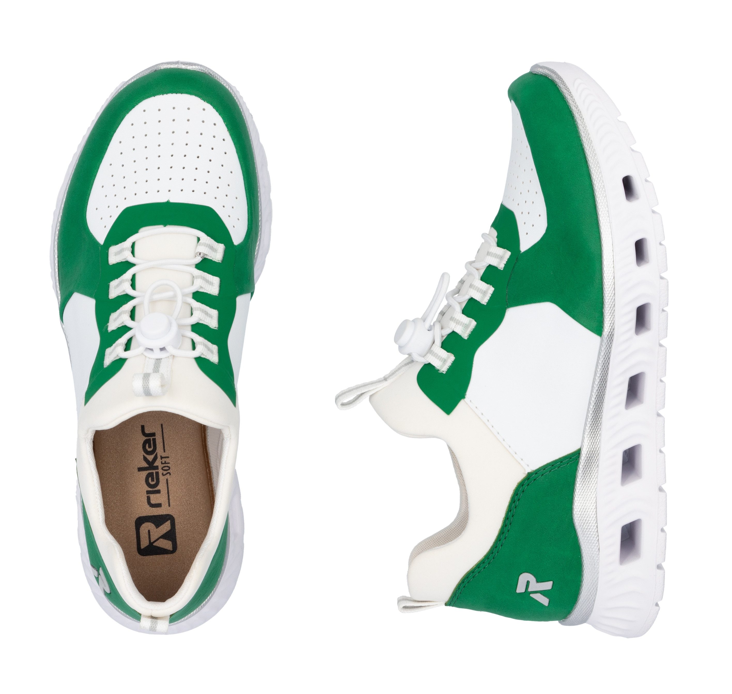 RIEKER Sport Slip-on sneakers Vegan , instapschoen, lage schoen, vrijetijdsschoen met snel sluiting