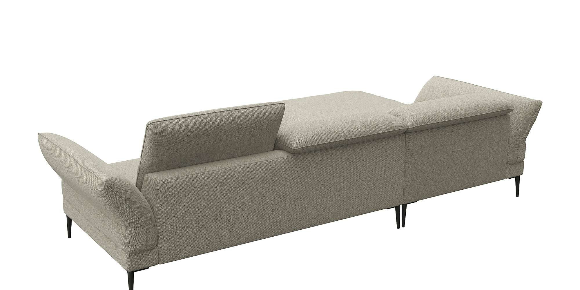 FLEXLUX Hoekbank Salino, functionele bank met recamiere, relaxbank, hoekbank Bank met arm- en hoofdeinde verstellingen, koudschuim & staalgolven