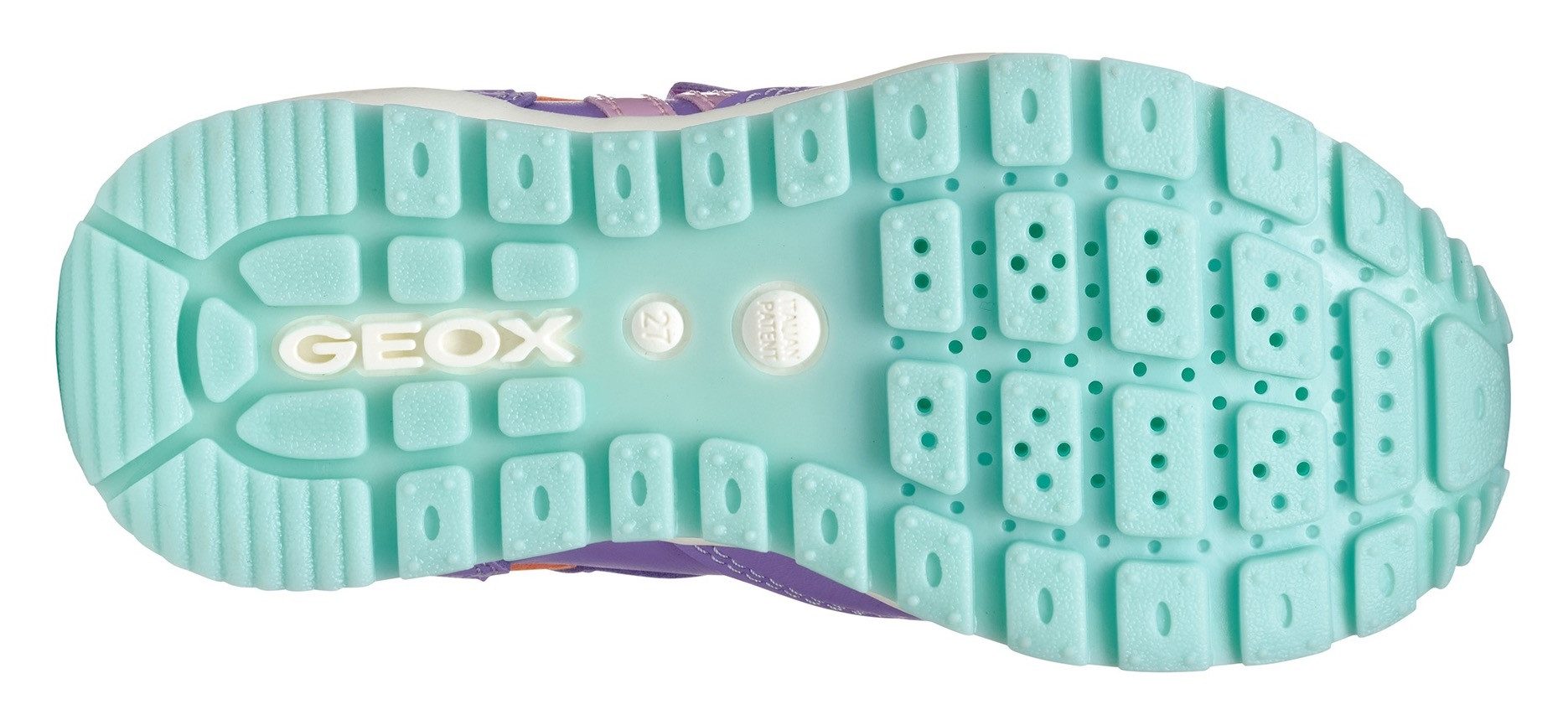 Geox Sneakers J PAVEL GIRL , vrijetijdsschoen, klittenbandschoen in kleurrijke combinatie