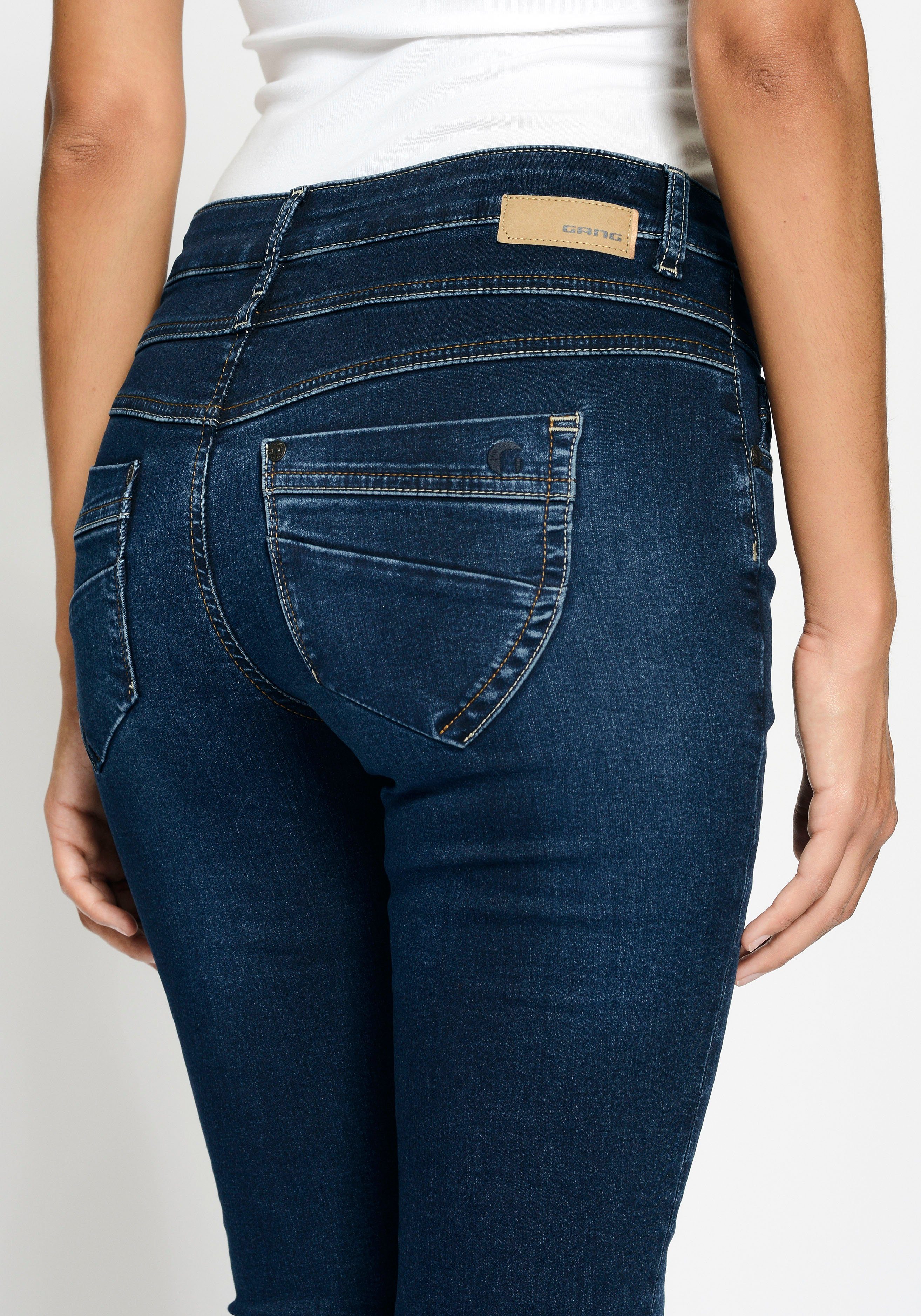 GANG Skinny fit jeans 94MORA met 3-knoopsluiting en pas voor