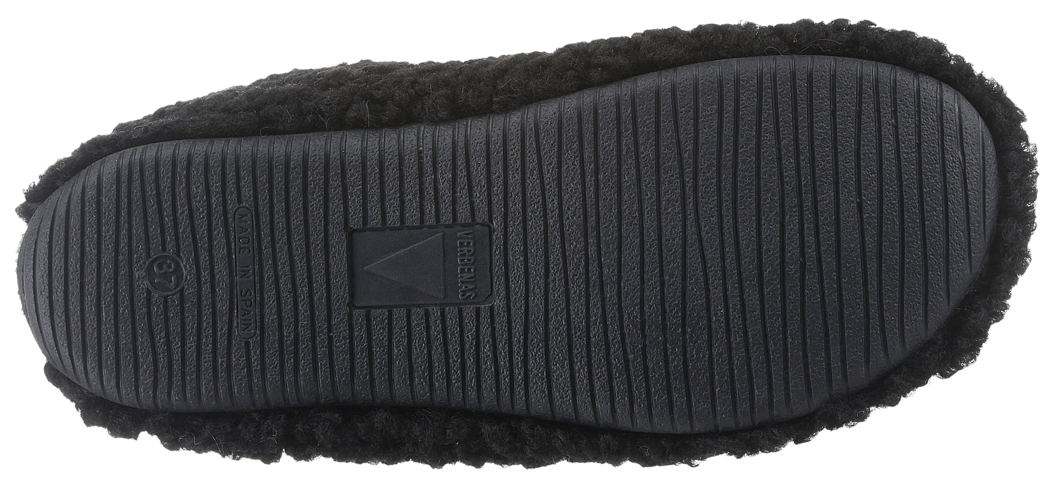 VERBENAS Pantoffels Yaiza Curly homeslipper, instaplaarzen, pantoffel in knuffel-uitstraling