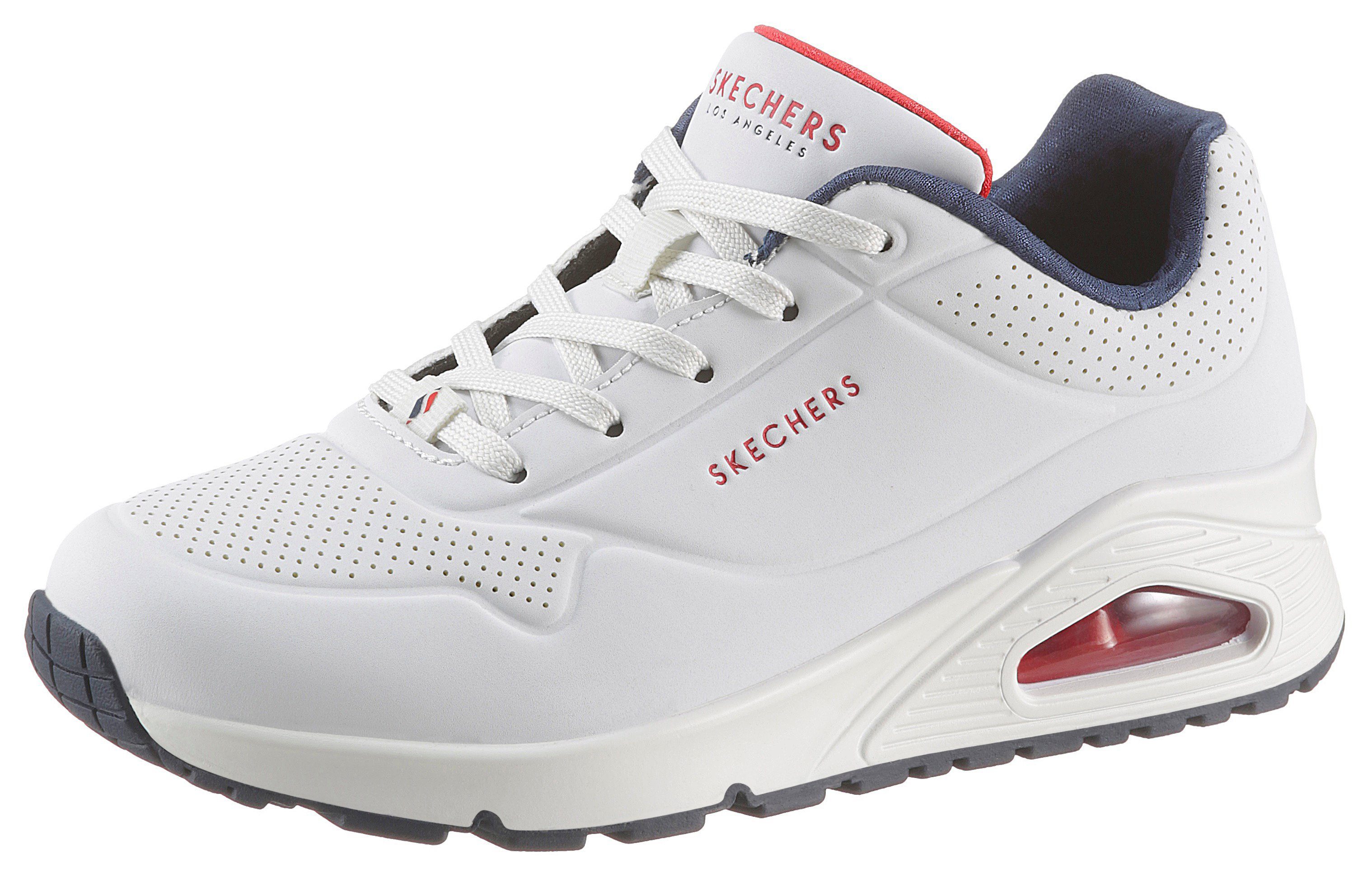 Skechers Sneakers met sleehak Uno - Stand on Air , Vrijetijdsschoen, lage schoen, veterschoen met fijne perforatie