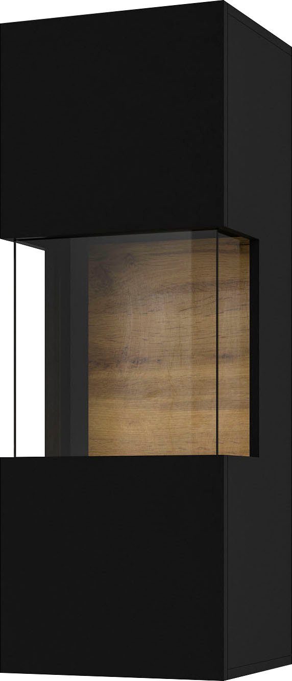 INOSIGN Hangende vitrinekast Ava, breedte 36 cm, hangend te monteren moderne greeploze vitrinekast, hoekverglazing