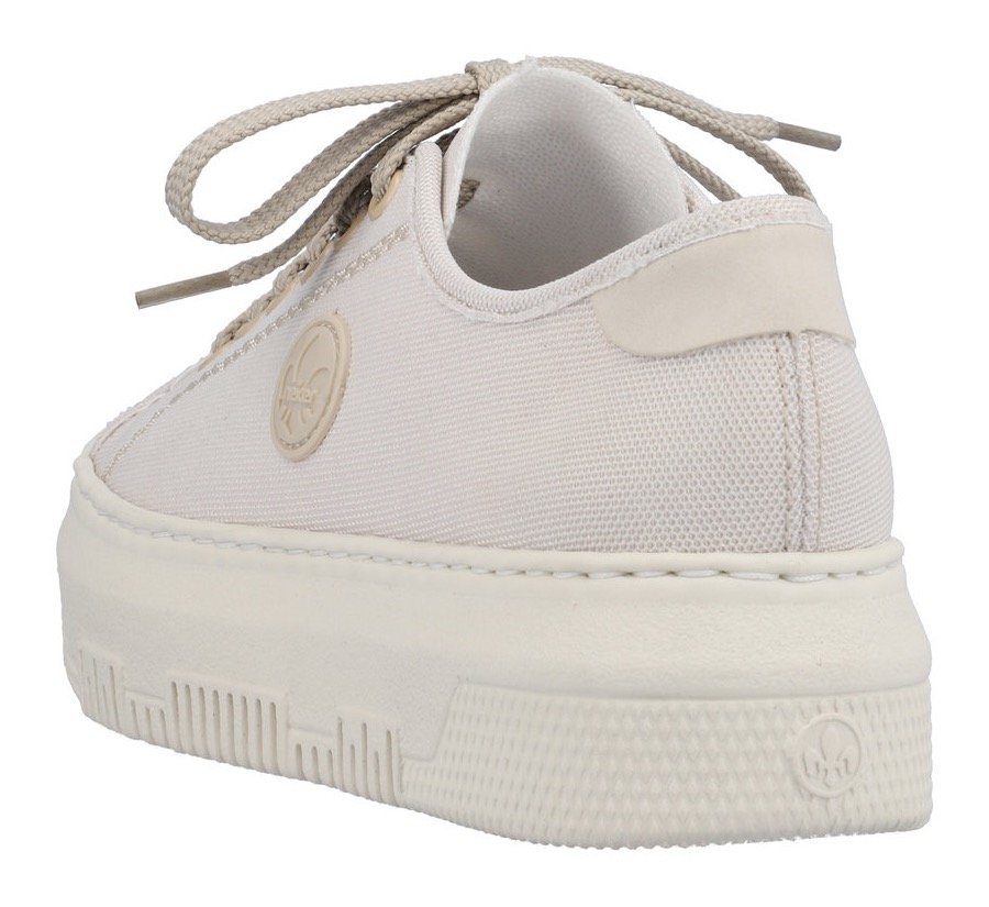 Rieker Plateausneakers van canvas, vrijetijdsschoen, lage schoen, veterschoen