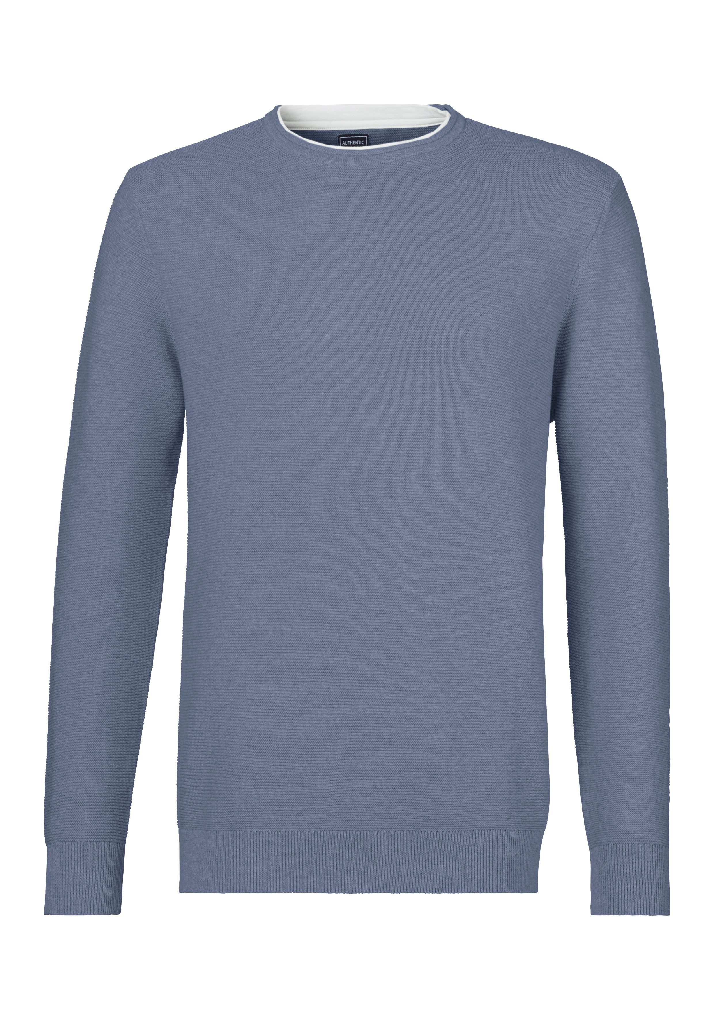 AUTHENTIC LE JOGGER Gebreide trui met double-layer look, pullover van 100% katoen