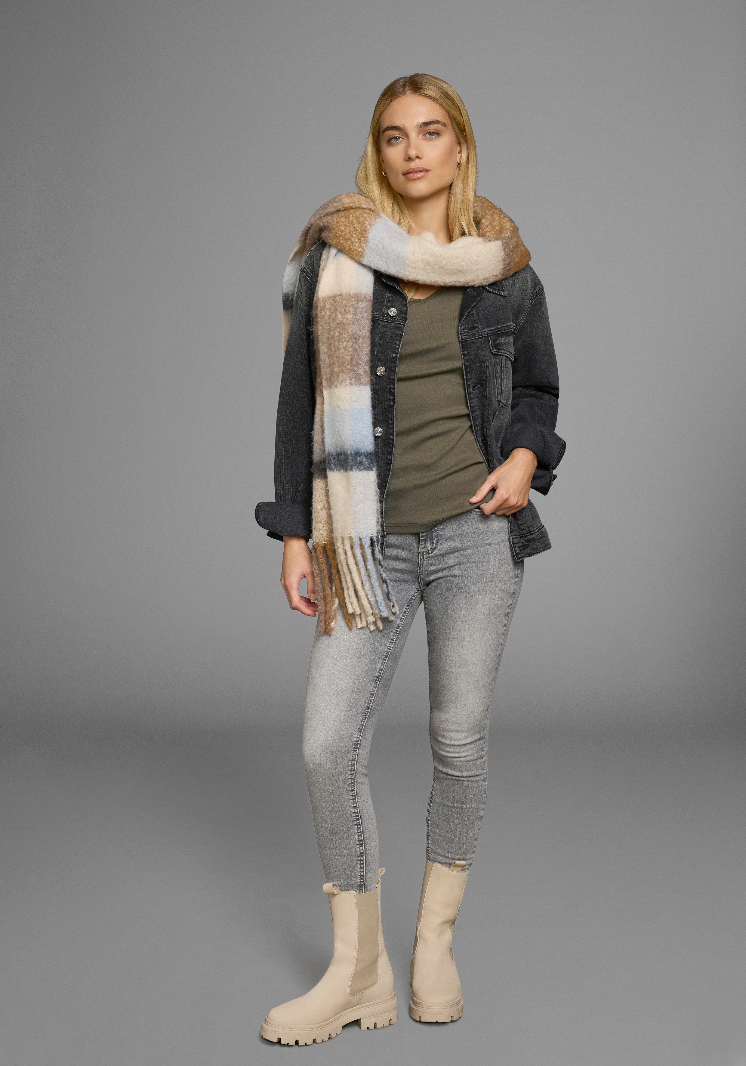 Flashlights Shirt met V-hals effen, v-hals, basic stijl, van katoen, in 2-pack (2-delig, Set van 2)