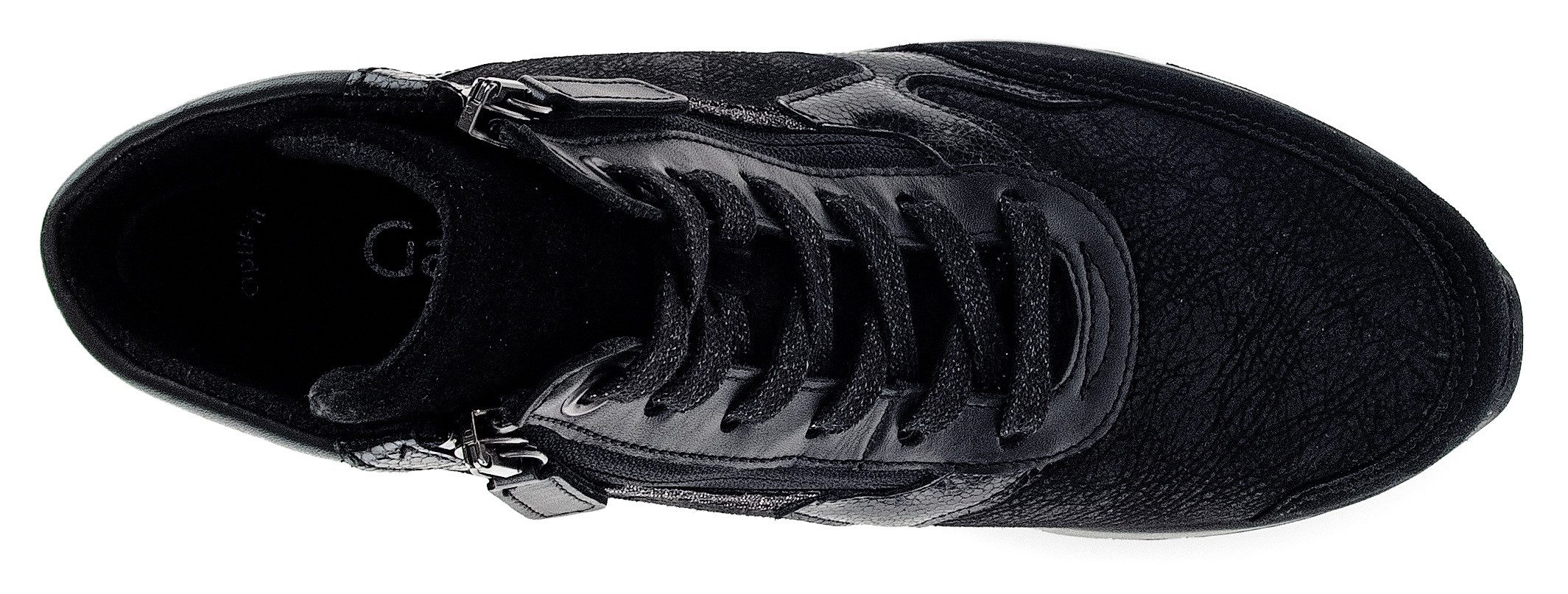 Gabor Sneakers met sleehak Capri , comfortabele schoen, high-top sneaker, veterschoen, comfortabele breedte k (extra breed)