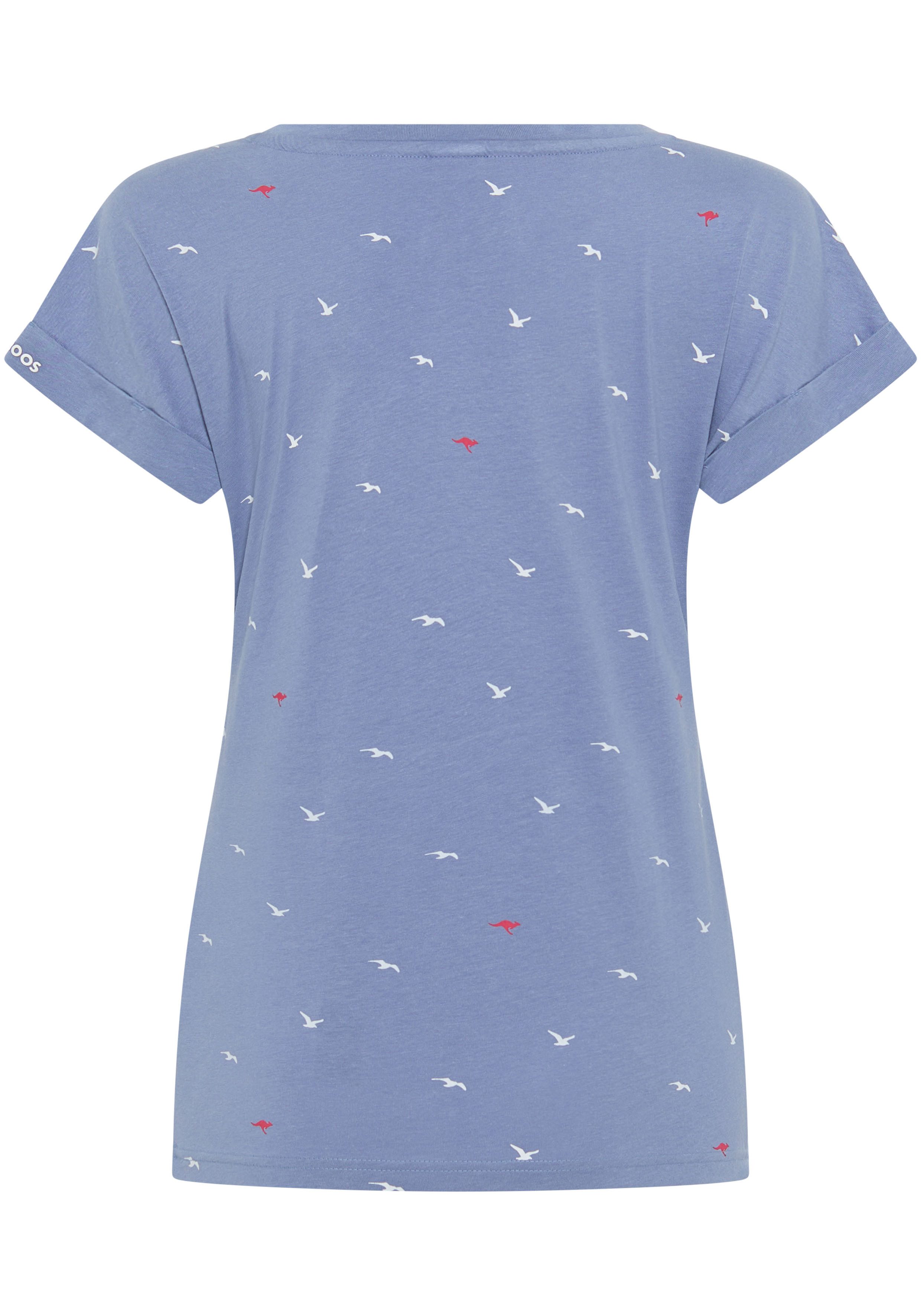 KangaROOS Shirt met print korte mouwen figuurvolgend met print met ronde hals