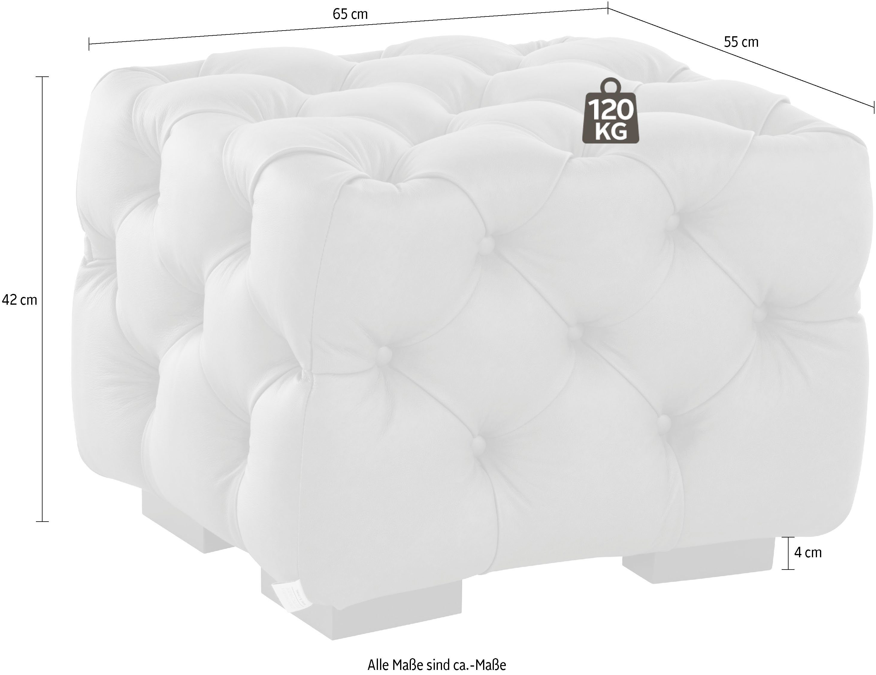 Home affaire Hocker Kalina met klassieke chesterfield-capitonnage, passend bij de serie "kalina"