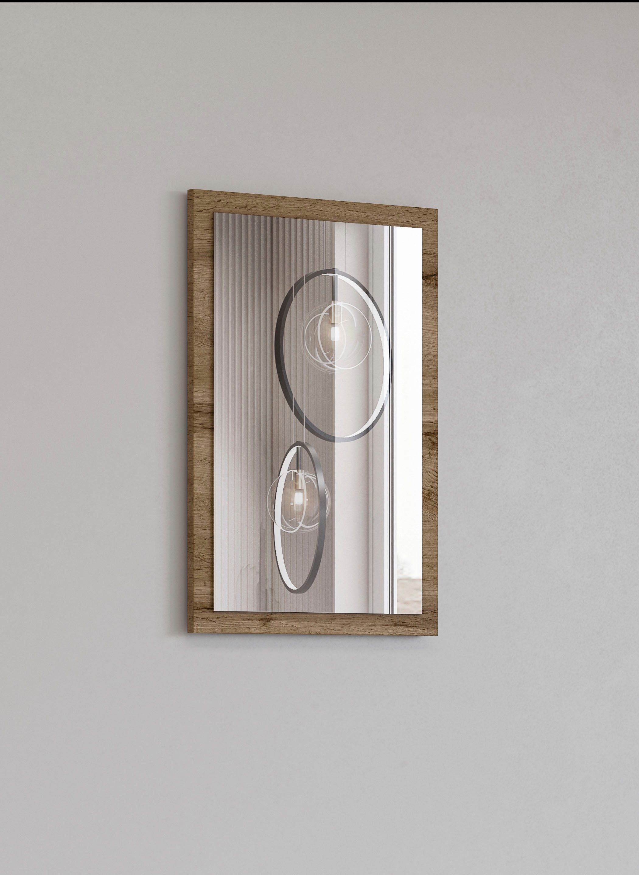 INOSIGN Garderobespiegel Cross,Breedte 40-60 cm moderne halspiegel verticaal of horizontaal hangend