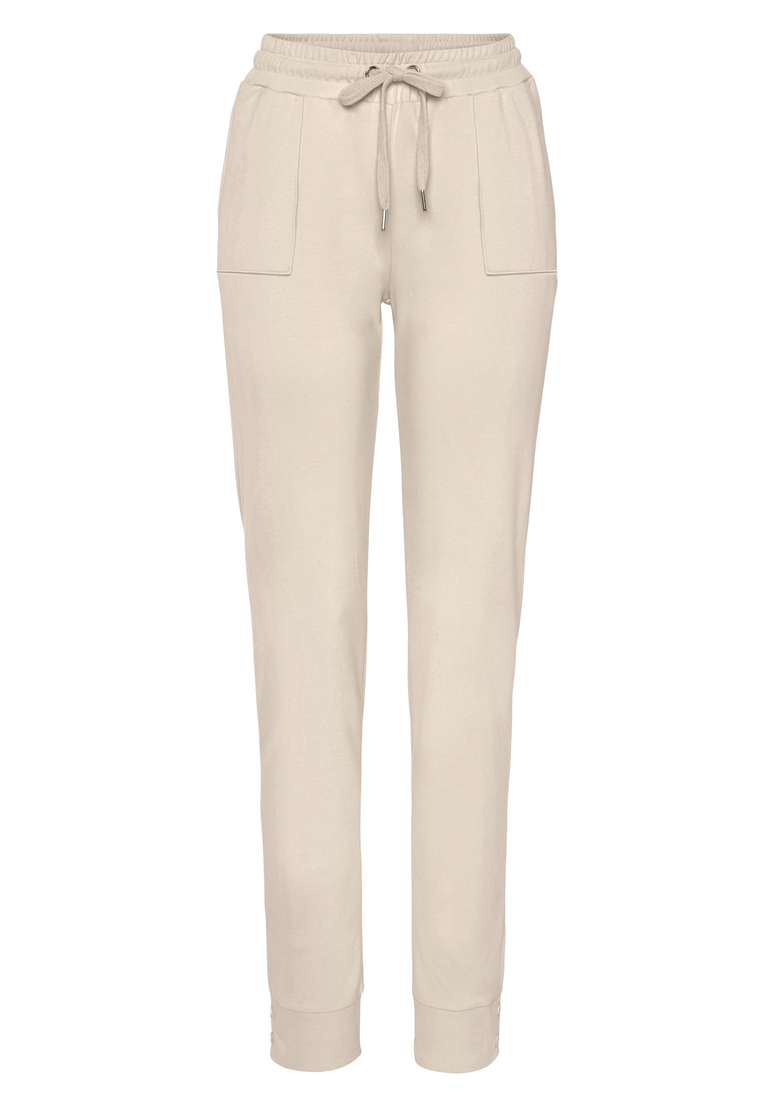 Lascana Sweatbroek -Loungebroek Loungebroek met knopen aan de broekspijp, loungewear