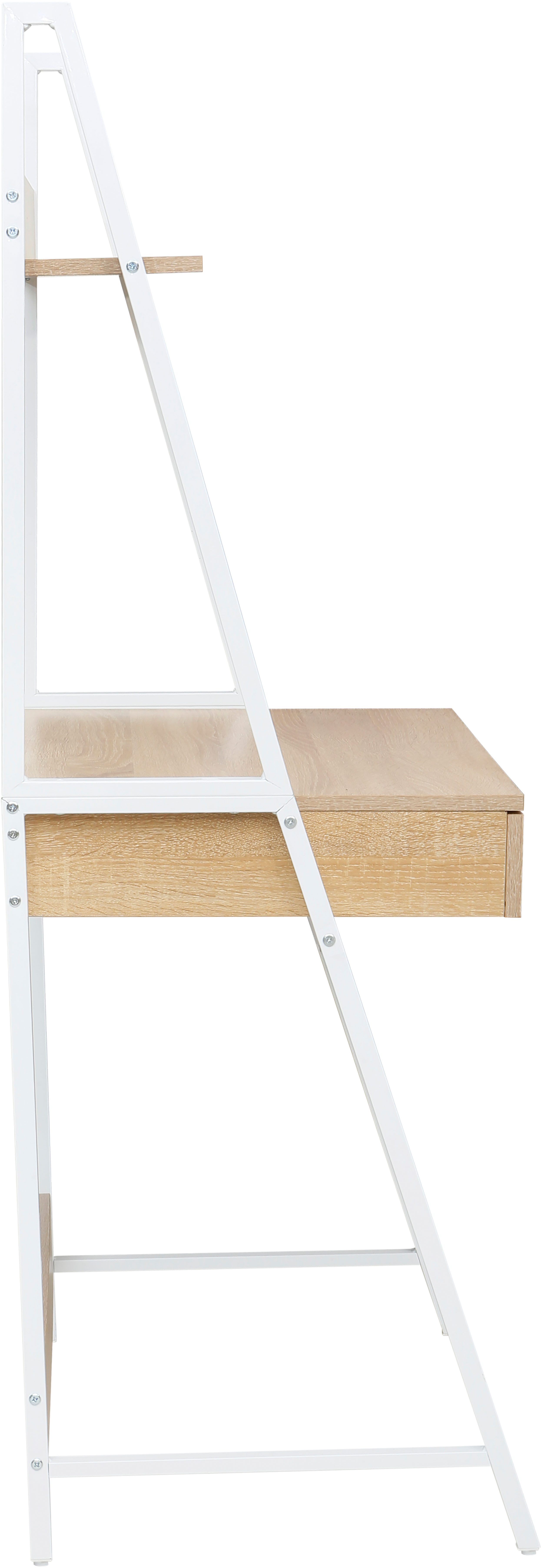 INOSIGN Bureau met kast Lonas Laptoptafel, thuiswerk, lade met dubbele vakken, metalen frame