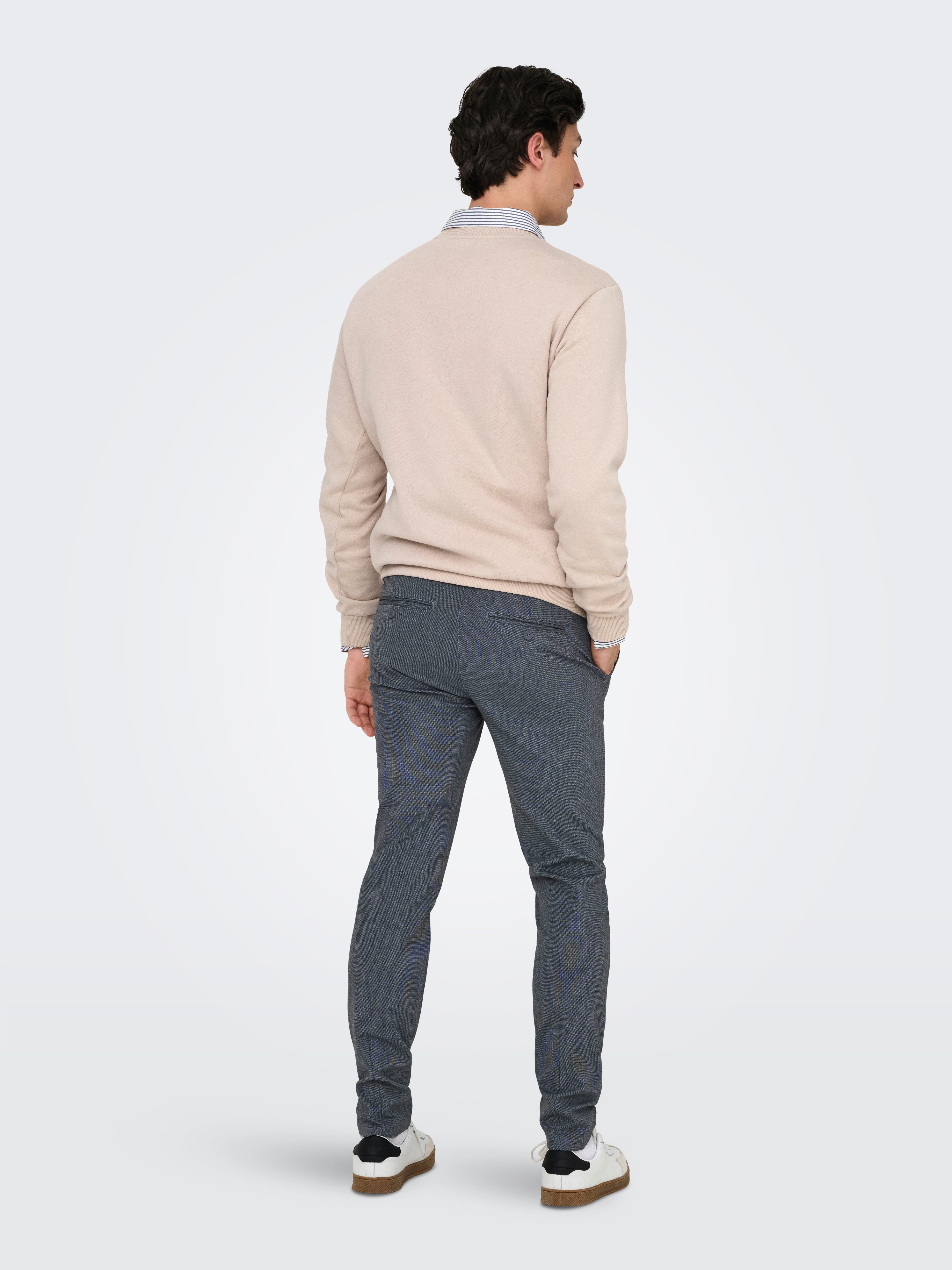 ONLY & SONS Stoffen broek ONSMARK SLIM DITSY 020934 PANT NOOS