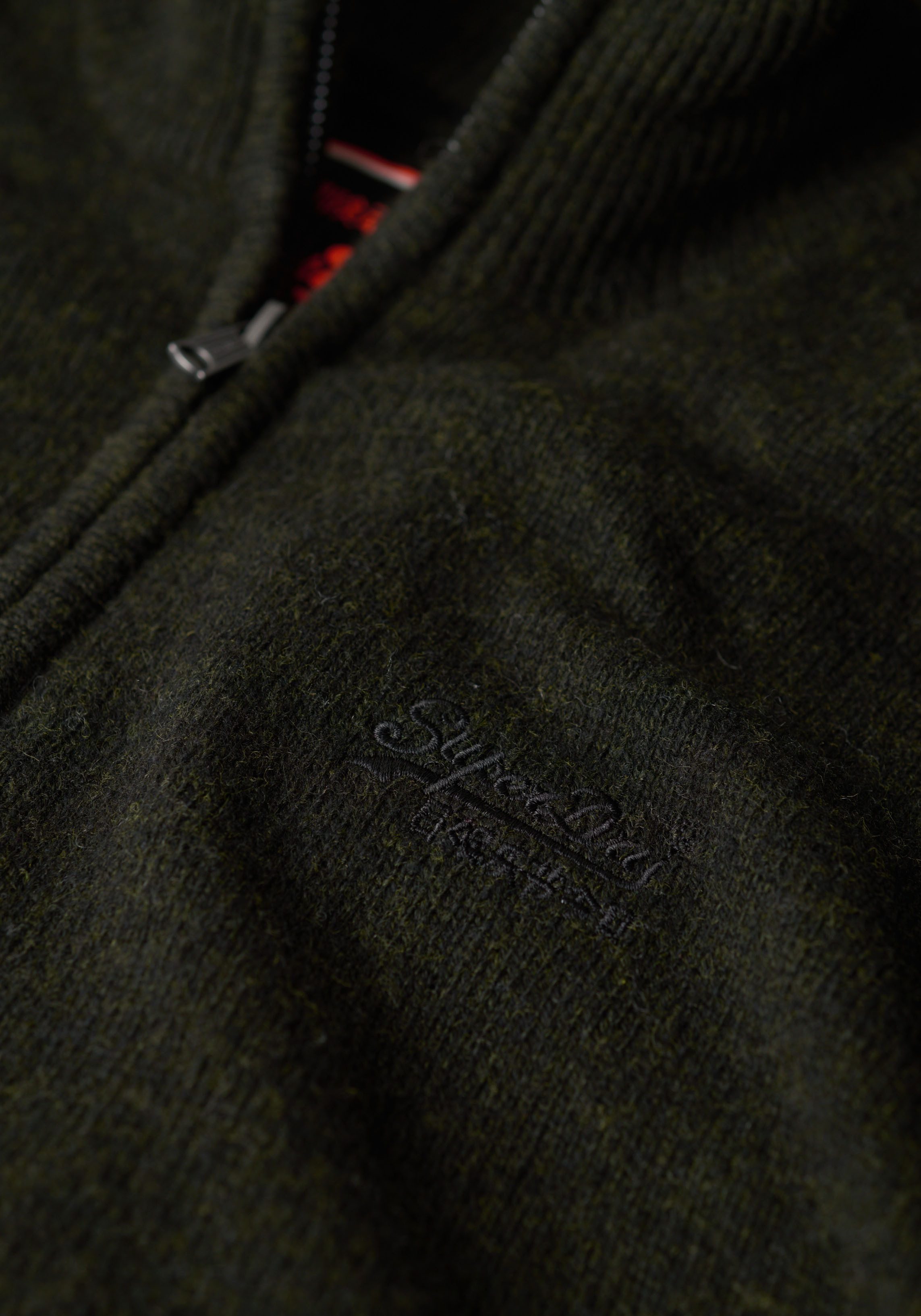 Superdry Gebreide trui ESSENTIAL EMB KNIT HALF ZIP