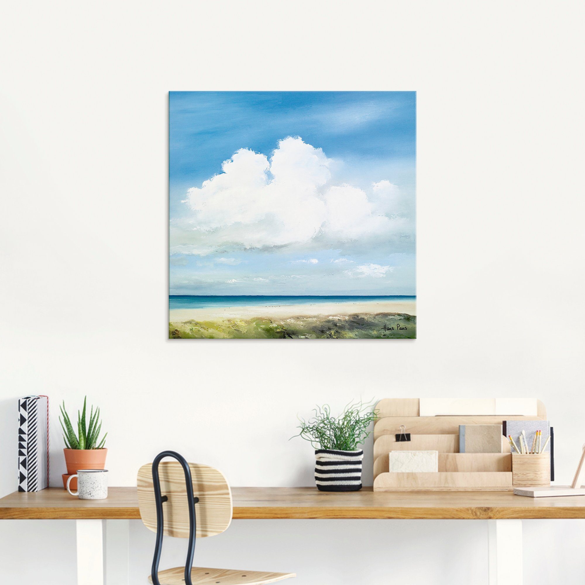 Artland Print op glas Landschap II in verschillende maten