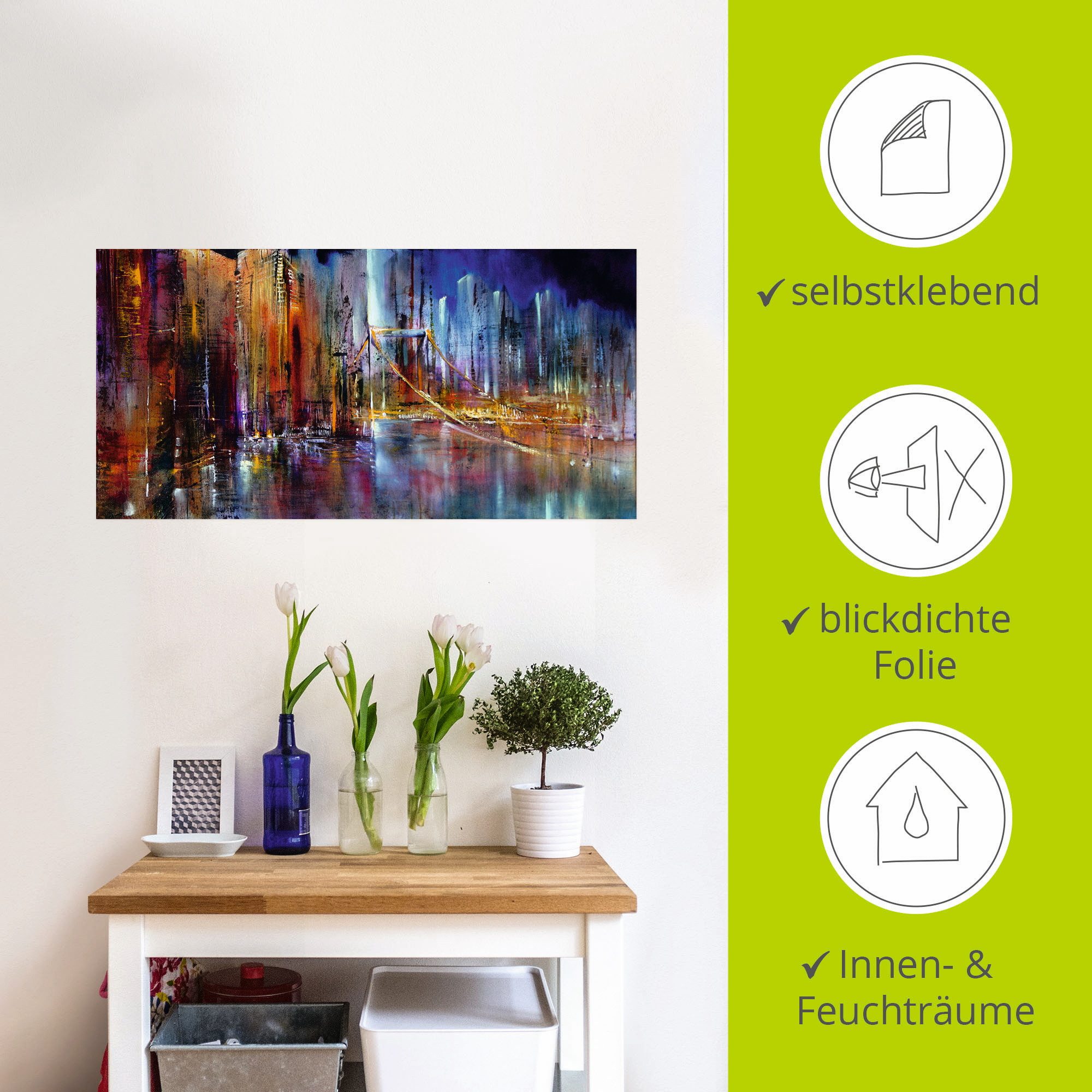 Artland Artprint Stadsbeeld I als artprint van aluminium, artprint op linnen, muursticker, verschillende maten