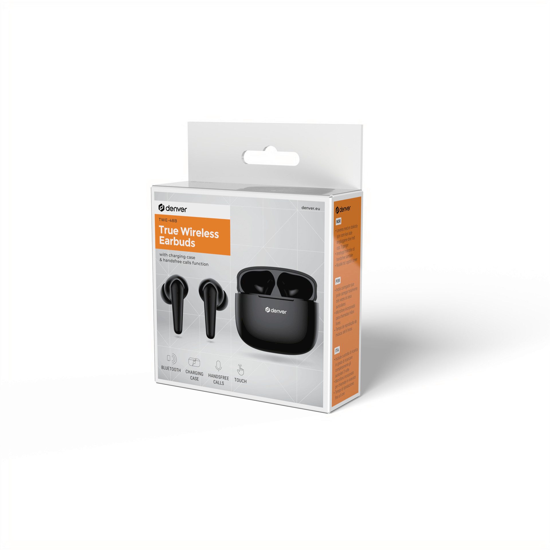 Denver Draadloze in-ear hoofdtelefoon Denver TWE-48 True Wireless Stereo Bluetooth oordopjes