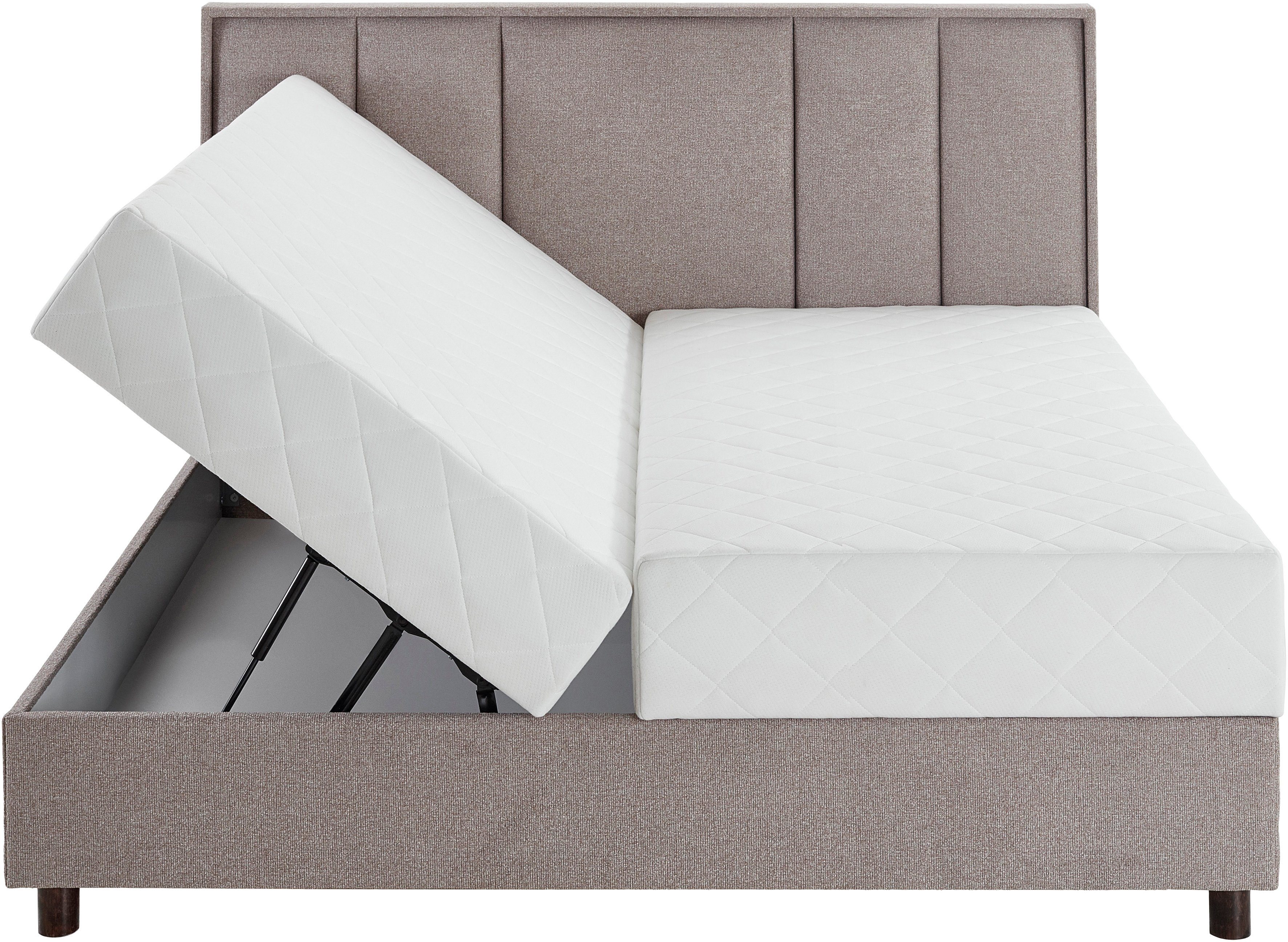 ATLANTIC home collection Boxspring ARLA met pocketveringsmatras en bedkist