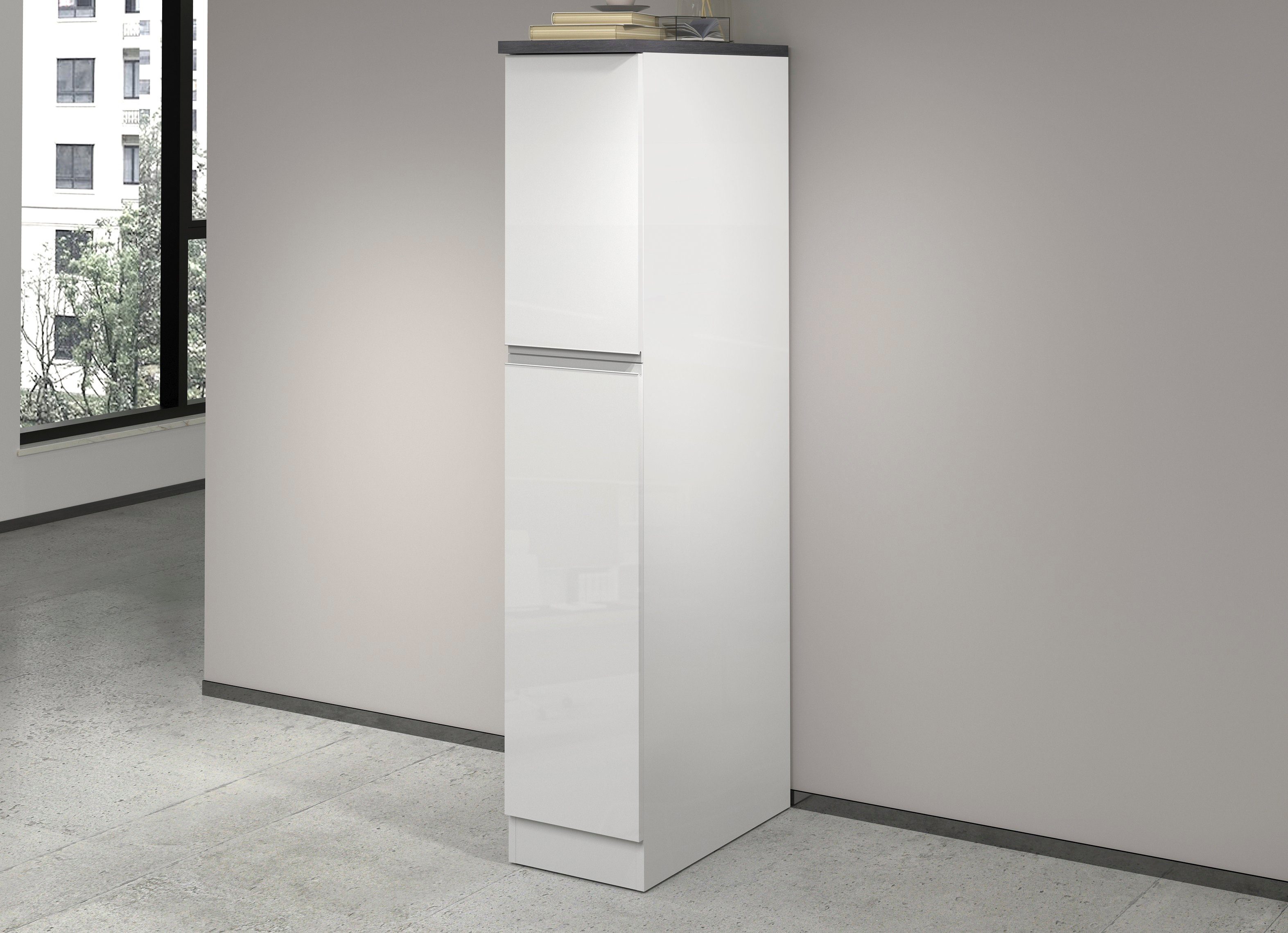 Kochstation Apothekerskast KS-Sole Breedte 30 cm, 2 uittrekelementen, 4 vakken