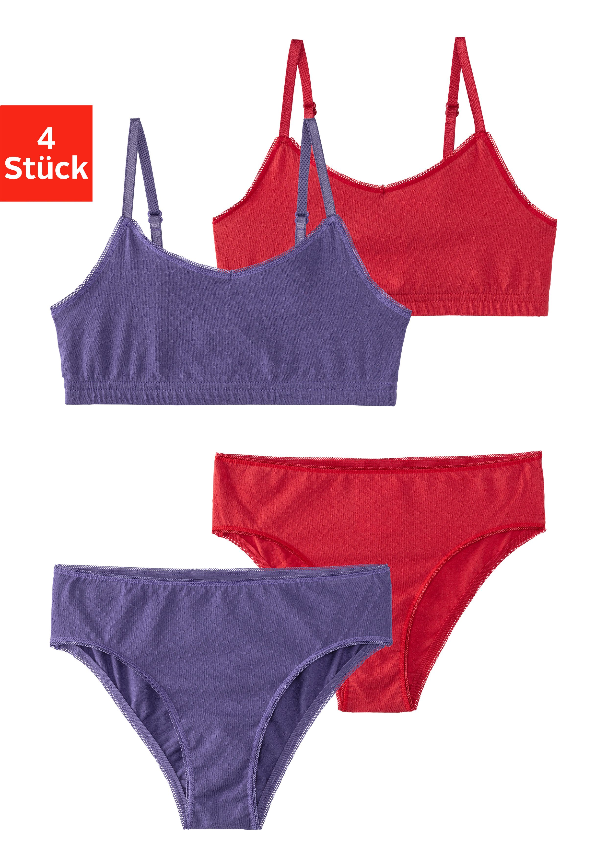 Buffalo Set: Bustier met mooie kantafwerking (set, 4-delig, Met slip)