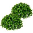 creativ green kunstplant theeblad-halve bol groen