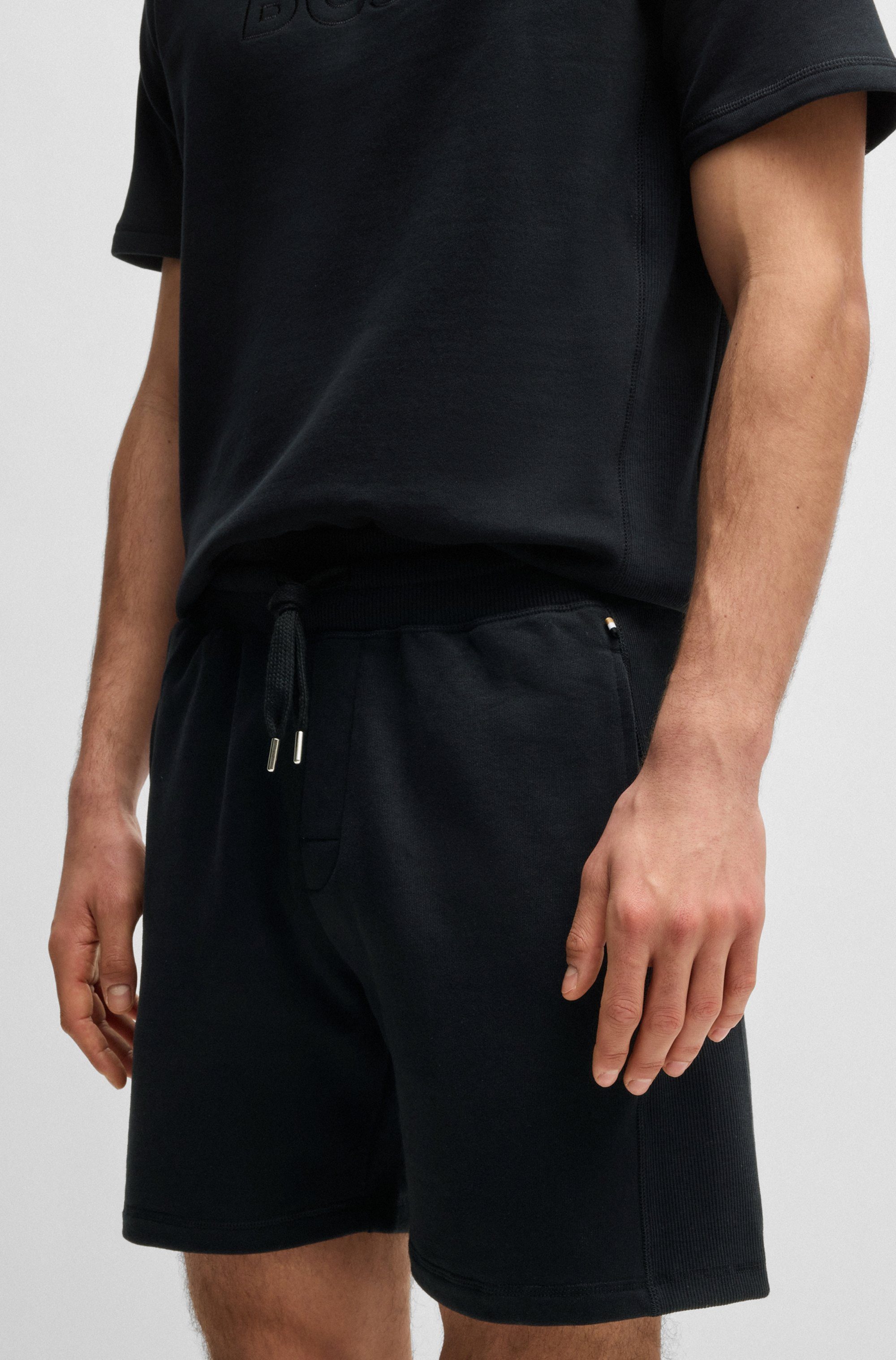 BOSS Sweatshort David met verstelbaar rijgkoord