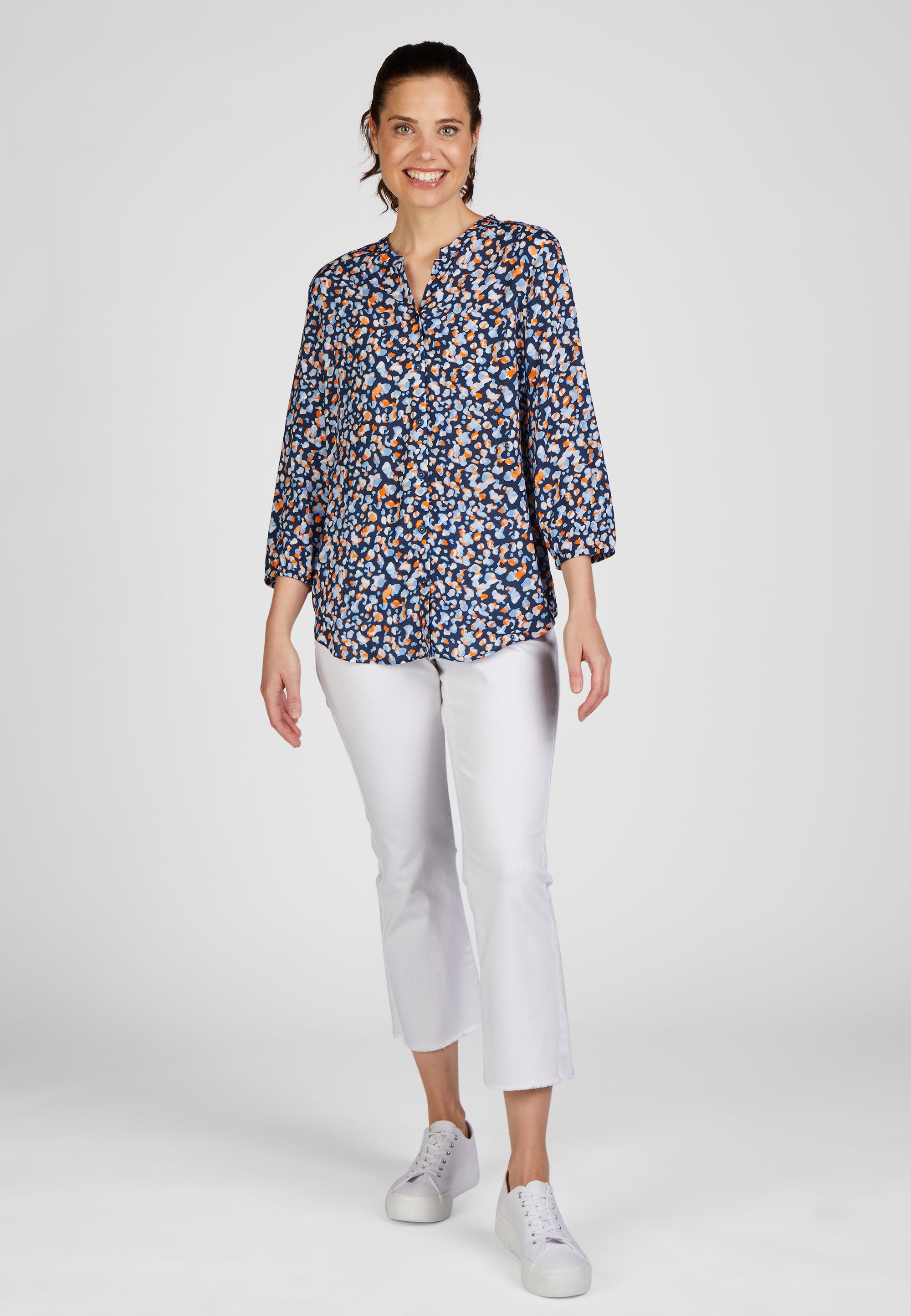 Rabe Blouse met lange mouwen met kleurrijk motief
