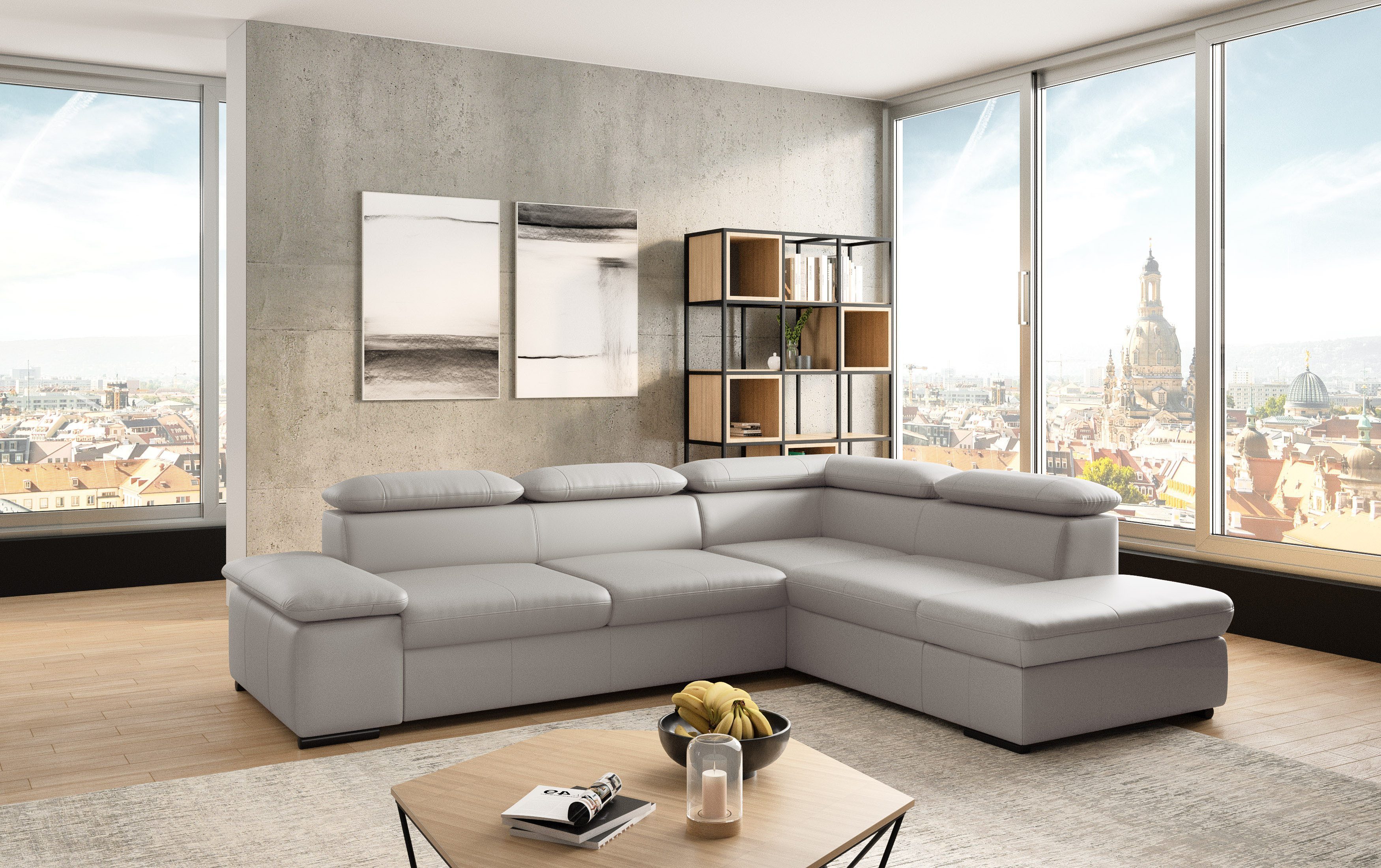 sit&more Hoekbank Alcudia L-vorm met armverstelling, optionele hoofdeindverstelling en bedfunctie