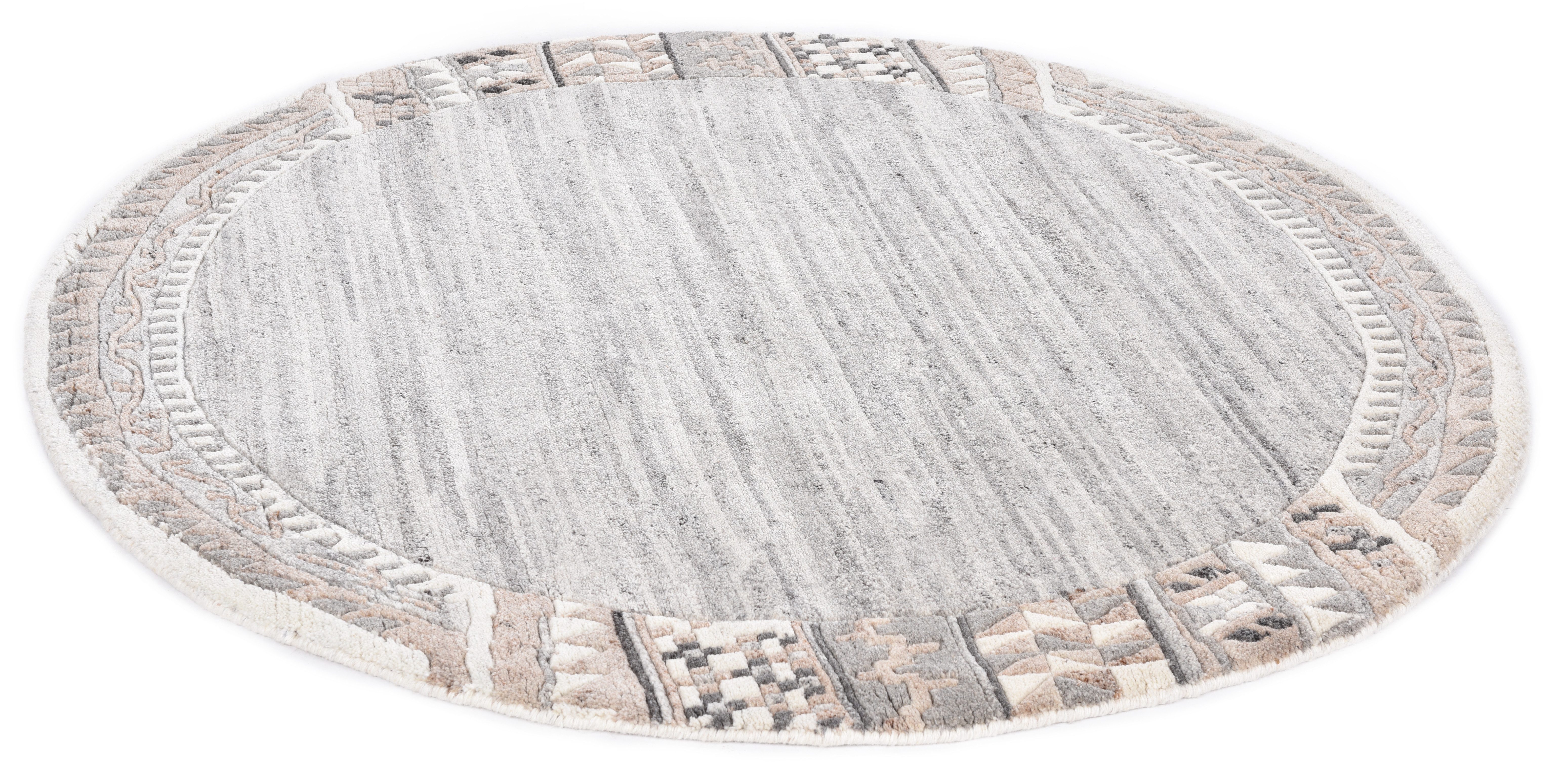 THEKO Wollen kleed Nakarta 6030 zuivere wol, met de hand geknoopt, met randdessin