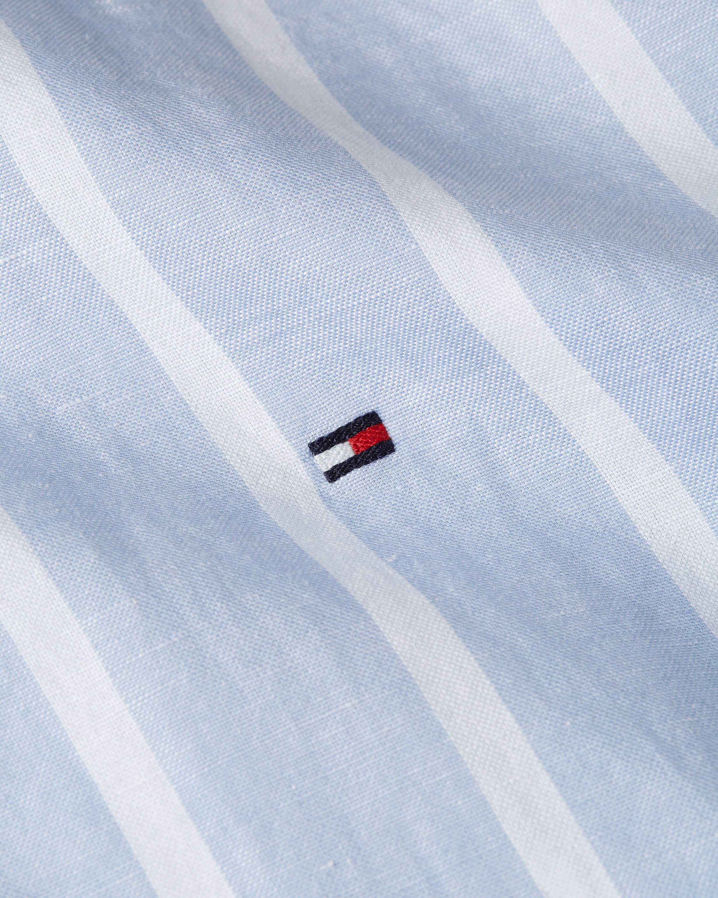 Tommy Hilfiger Overhemd met korte mouwen LINEN BLEND STRIPED SS RF SHIRT