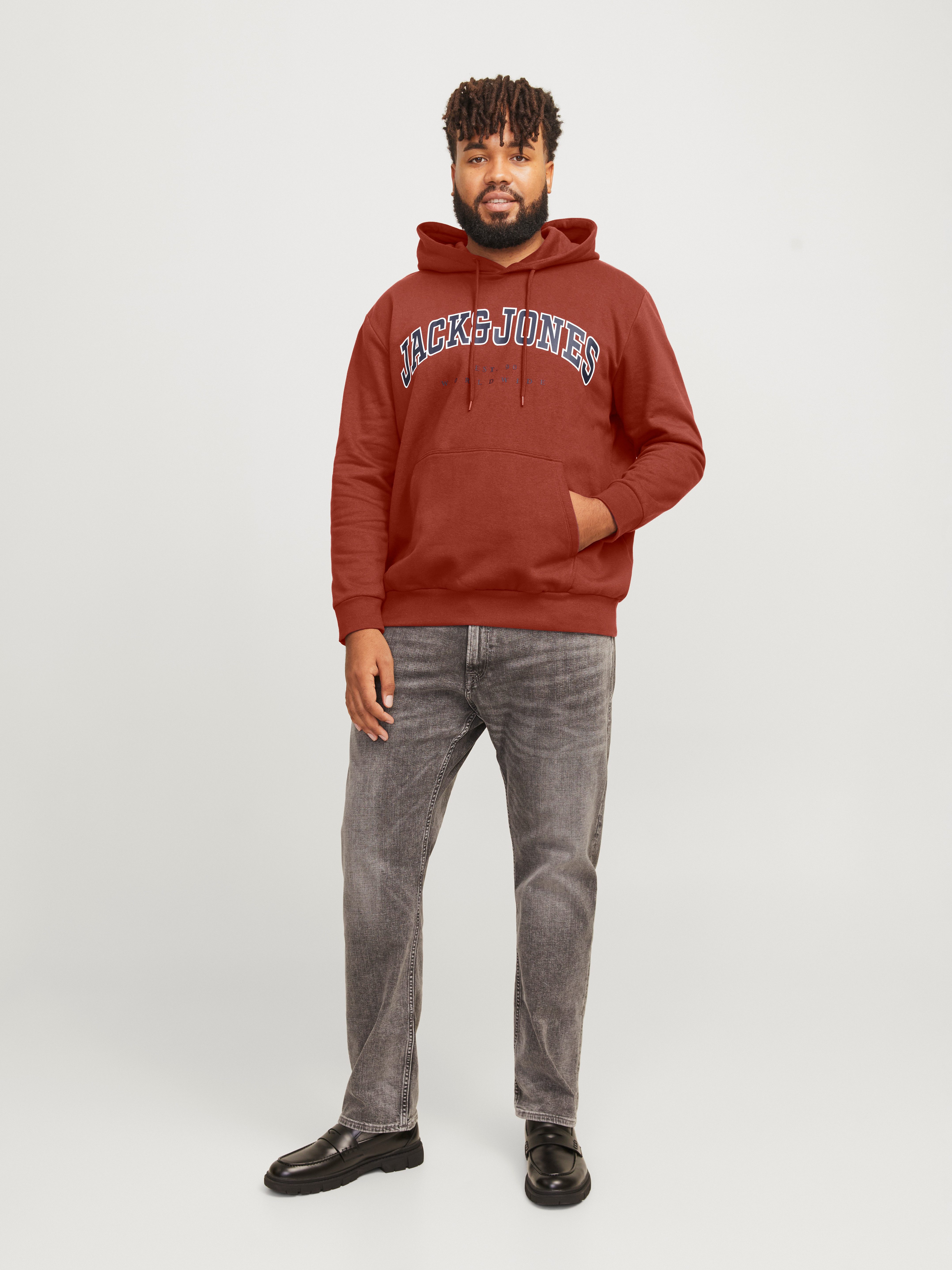 Jack & Jones PlusSize Hoodie JJECALEB VARSITY SWEAT HOOD NOOS PLS