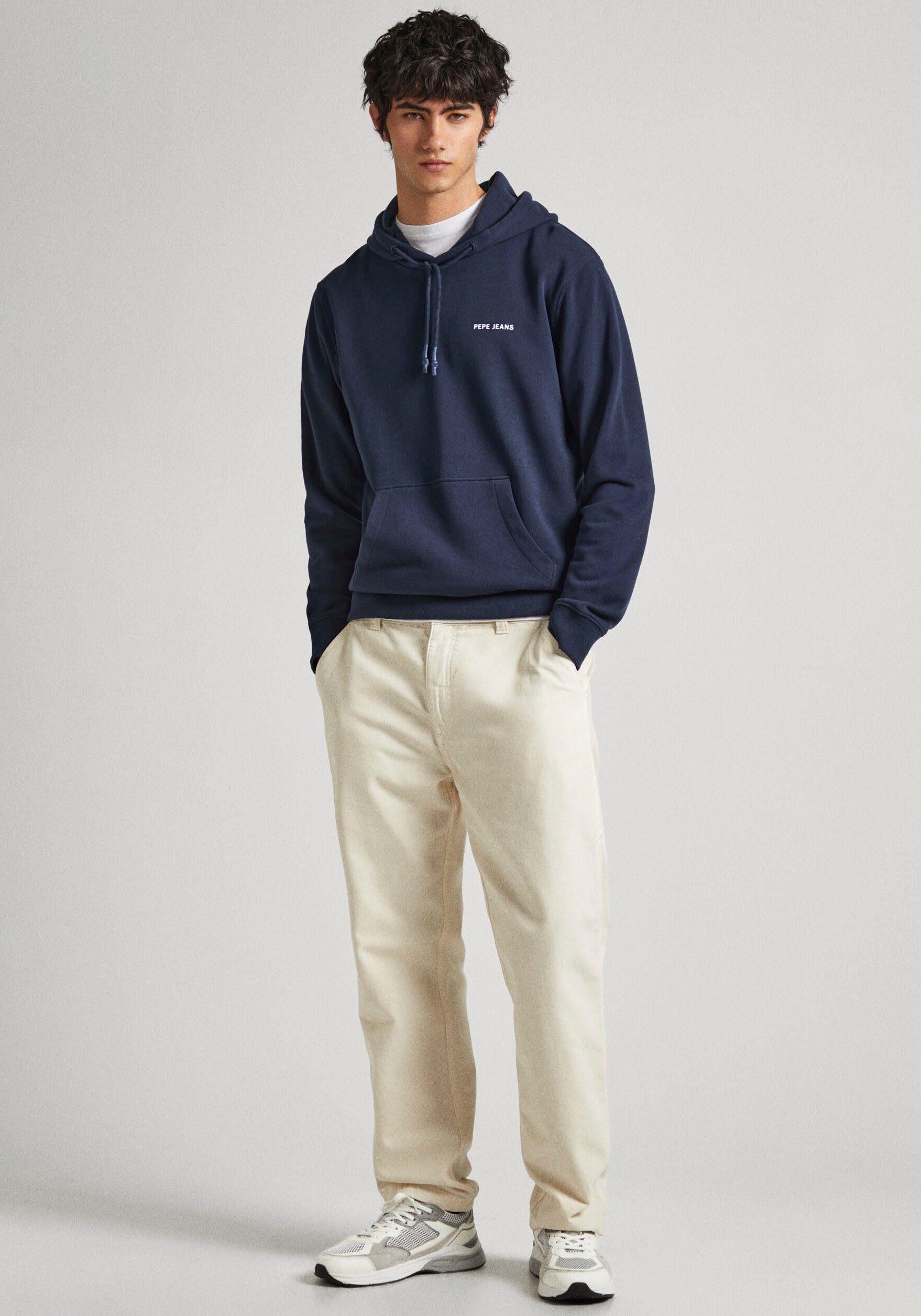 Pepe Jeans Hoodie met grote print op de rug