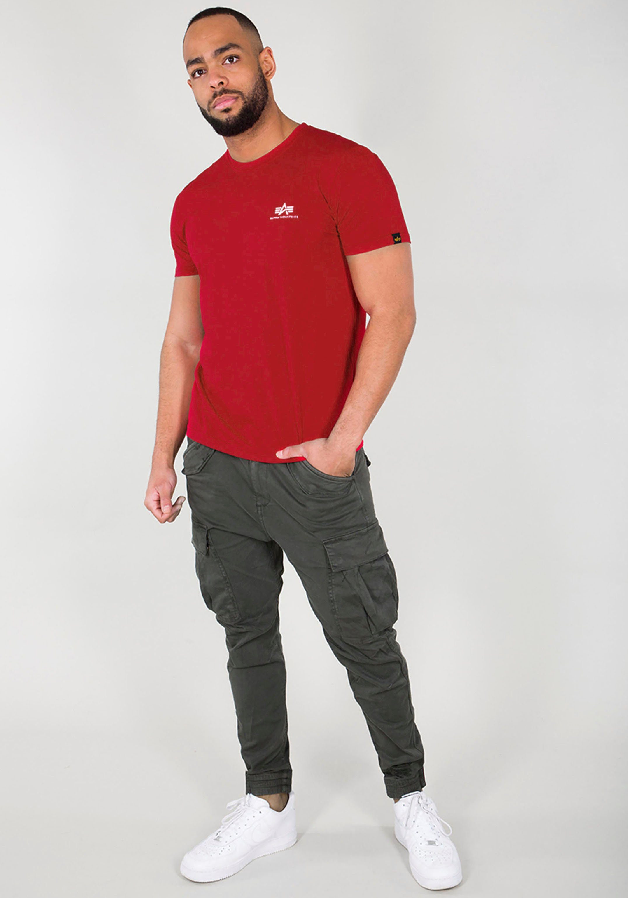 Alpha Industries Shirt met ronde hals BASIC T SMALL LOGO