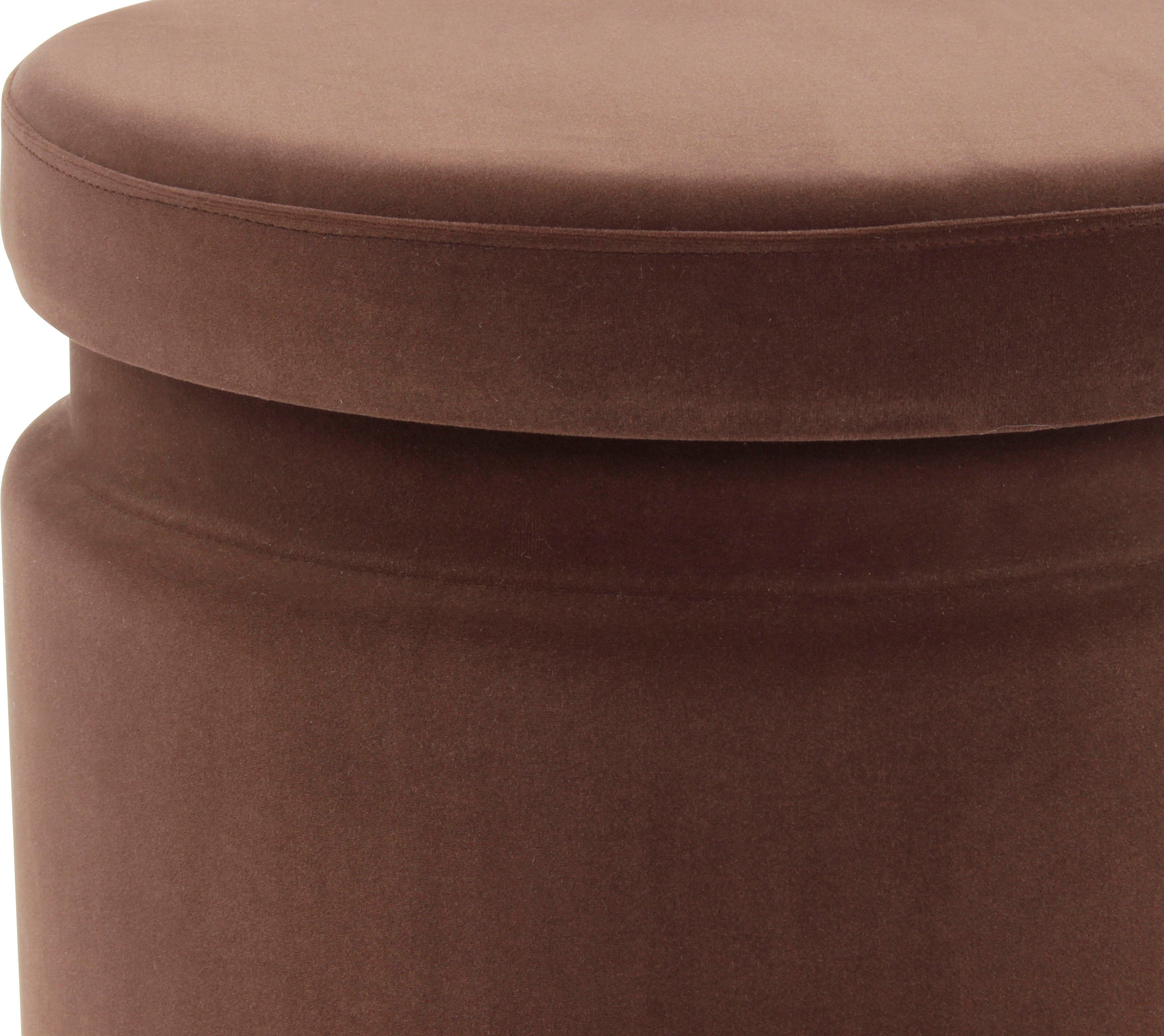 Kayoom Hocker met bergruimte Kruk Zora 225 2-delige set, fluweelzachte stof bekleding, ronde elegante vorm (set, 2 stuks)