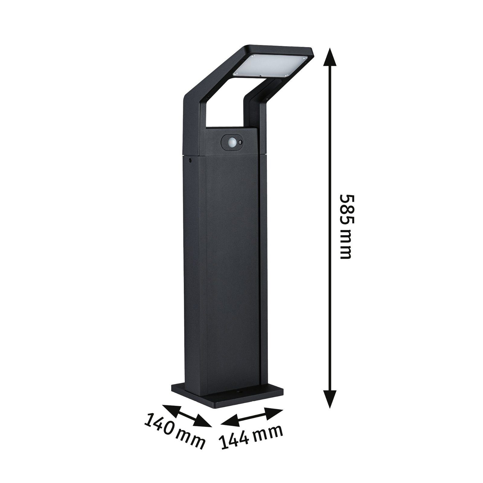 Paulmann Led-bolderlamp Juntea IP44 585mm 3000K 11W 900lm 230V Antraciet Aluminium (1 stuk)