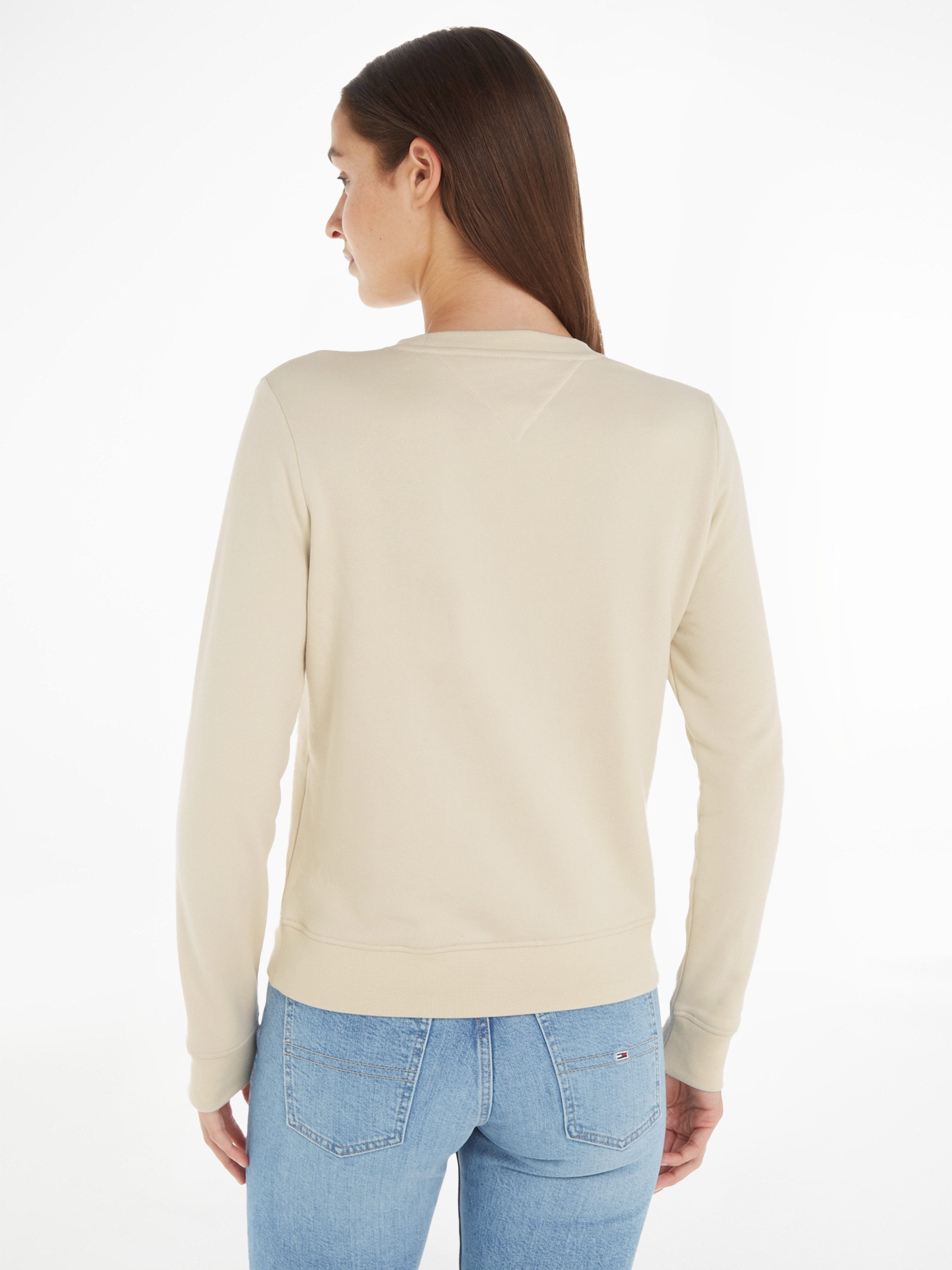 Tommy Jeans Curve Sweatshirt TJW REG LINEAR CREW EXT in grote maten met logo-opschrift