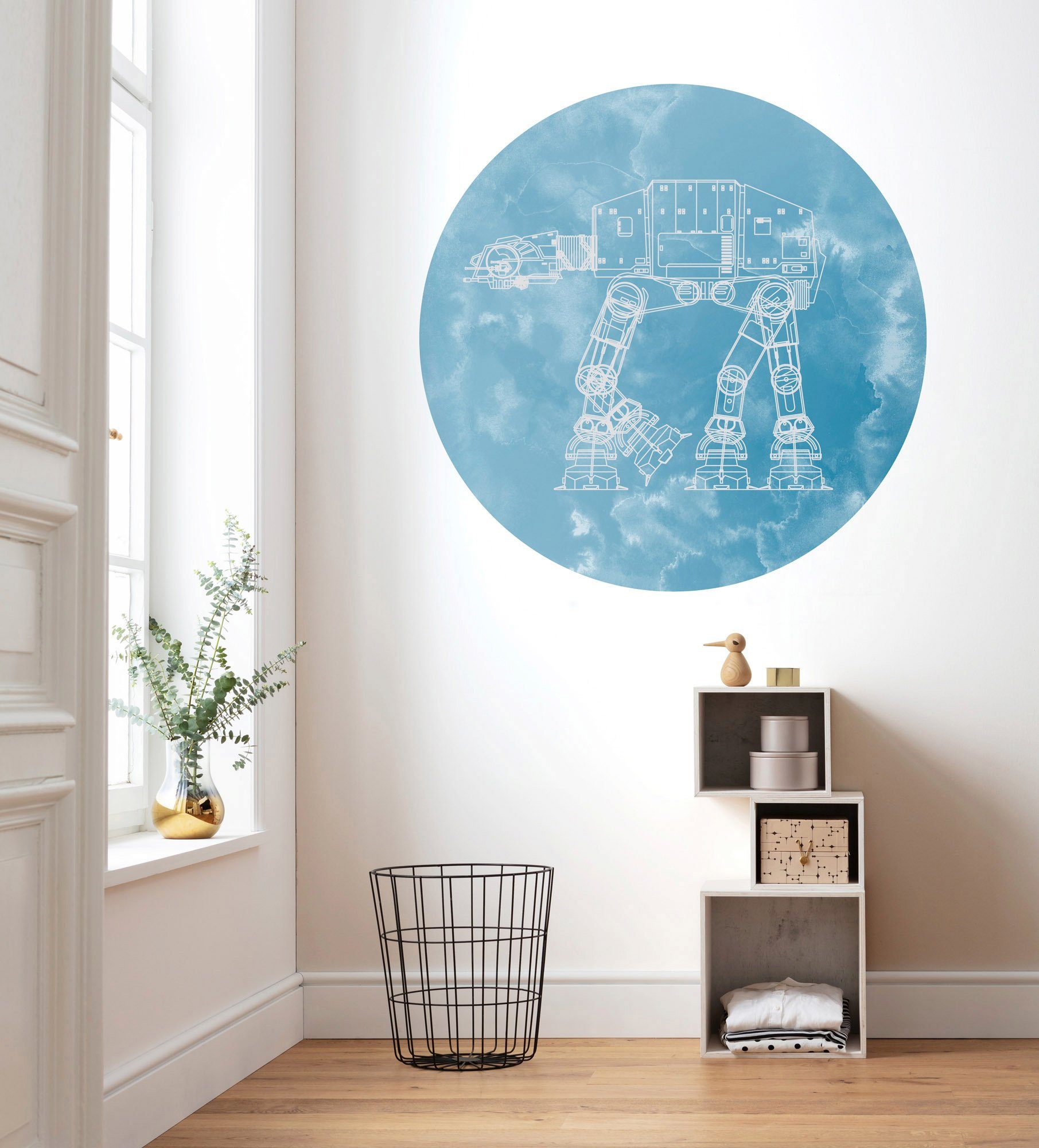 Komar Fotobehang Zelfklevend vlies - Star Wars AT-AT - Afmeting 125 x 125 cm