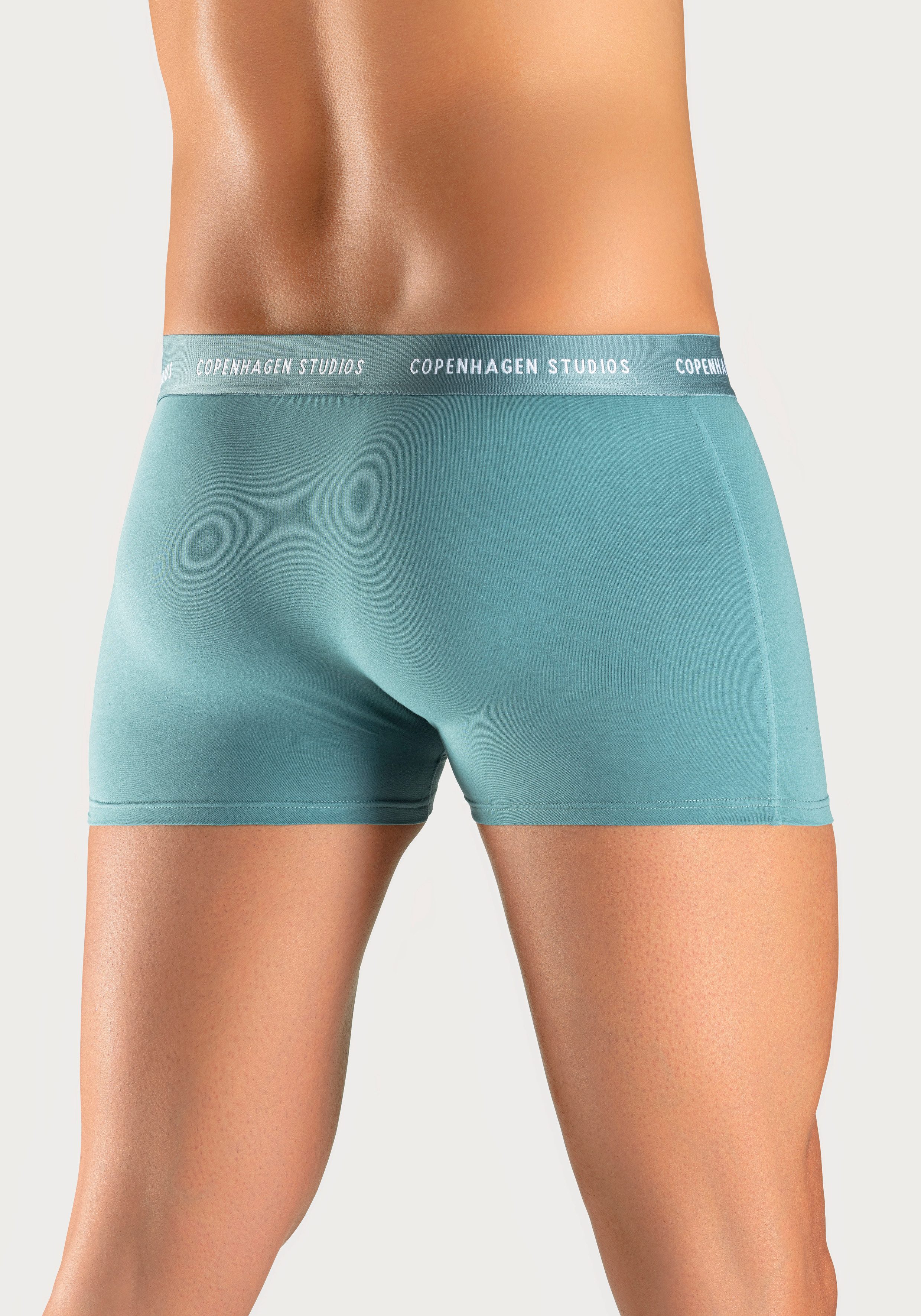 Copenhagen Studios Boxershort voor heren met gekleurde logo-tailleband (3 stuks)