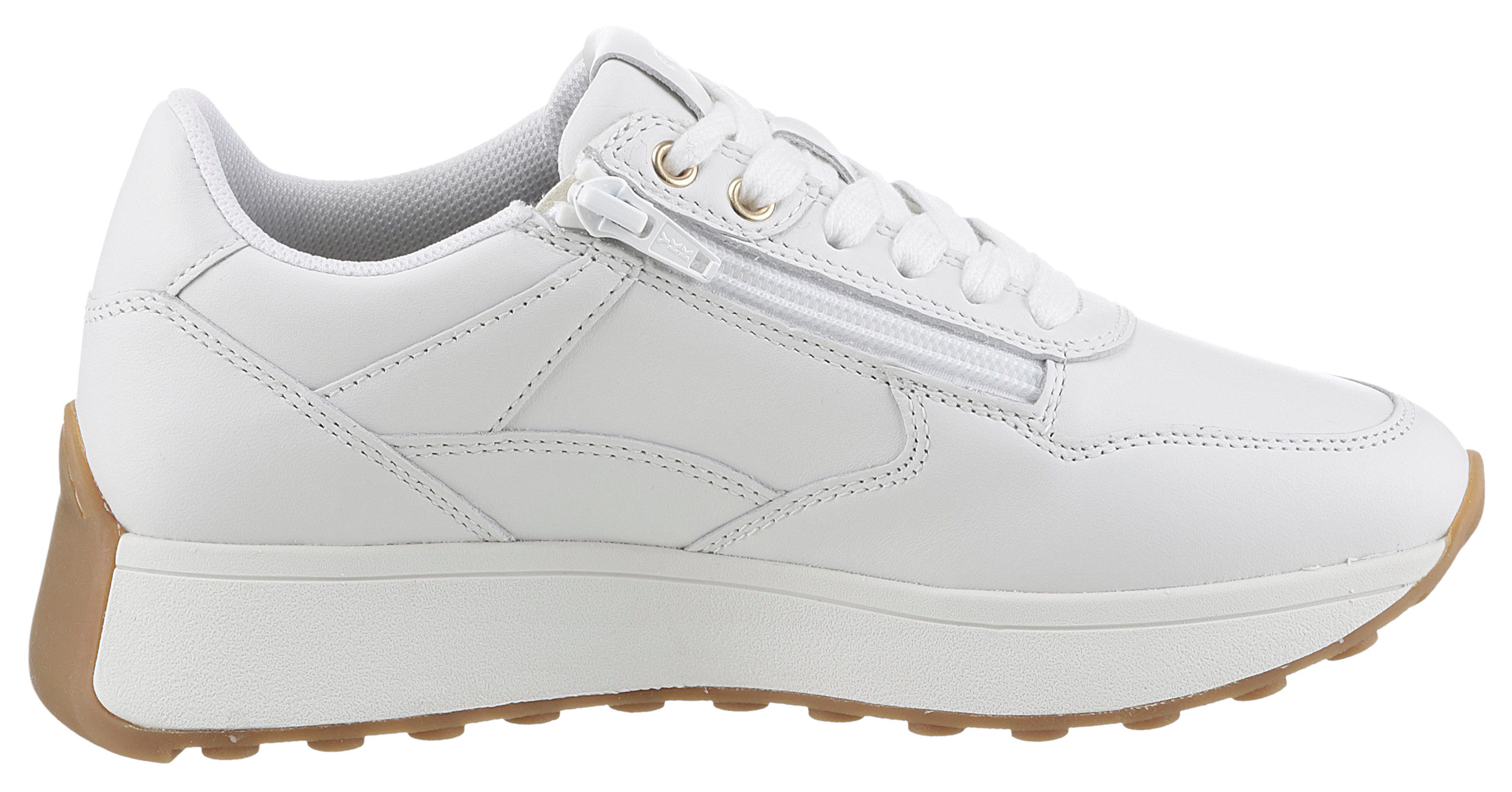 Geox Sneakers D AMABEL A sleehak, vrijetijdsschoen, lage schoen, veterschoen in monochrome-look