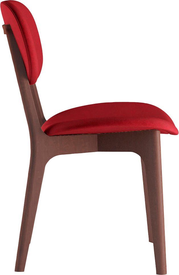 INOSIGN Stoel COZY Made in Italy Frame in beuken, kersen- of notenhout, massief hout, designstoel (set, 2 stuks)