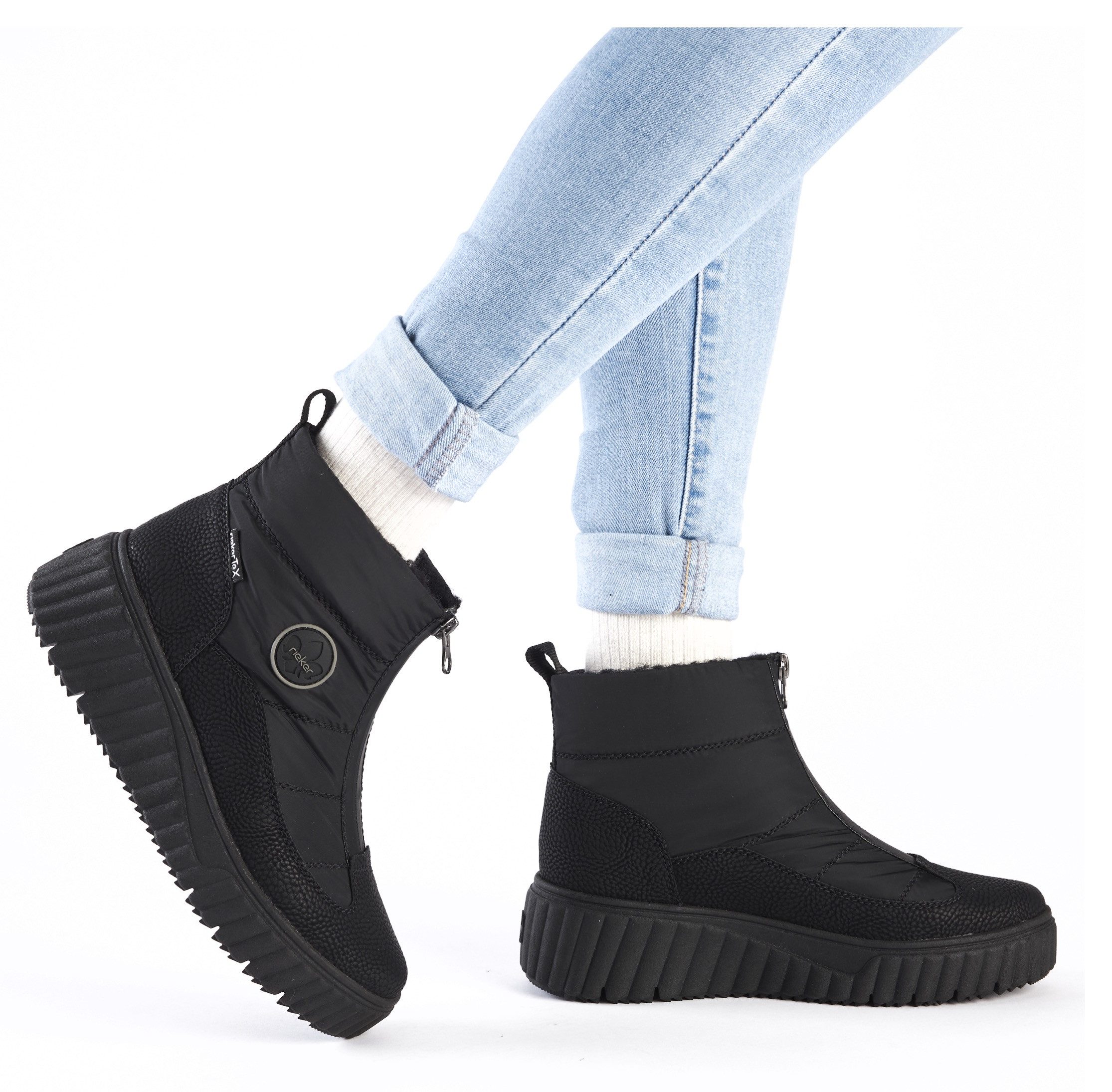 Rieker Winterlaarzen , outdoorlaarzen, snowboots met ritssluiting op de wreef